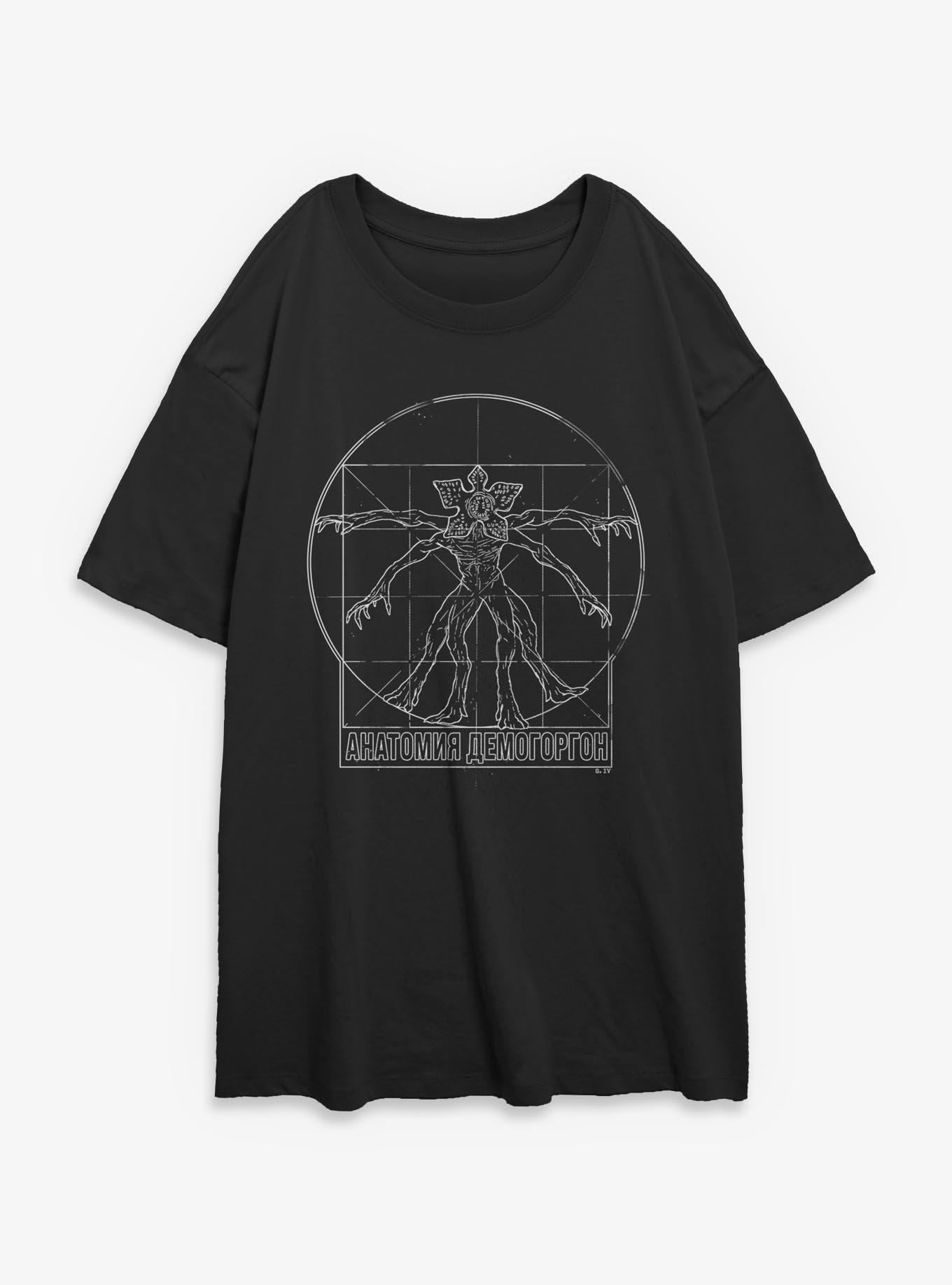Stranger Things Demogorgon Sketch Womens Oversized T-Shirt, , hi-res