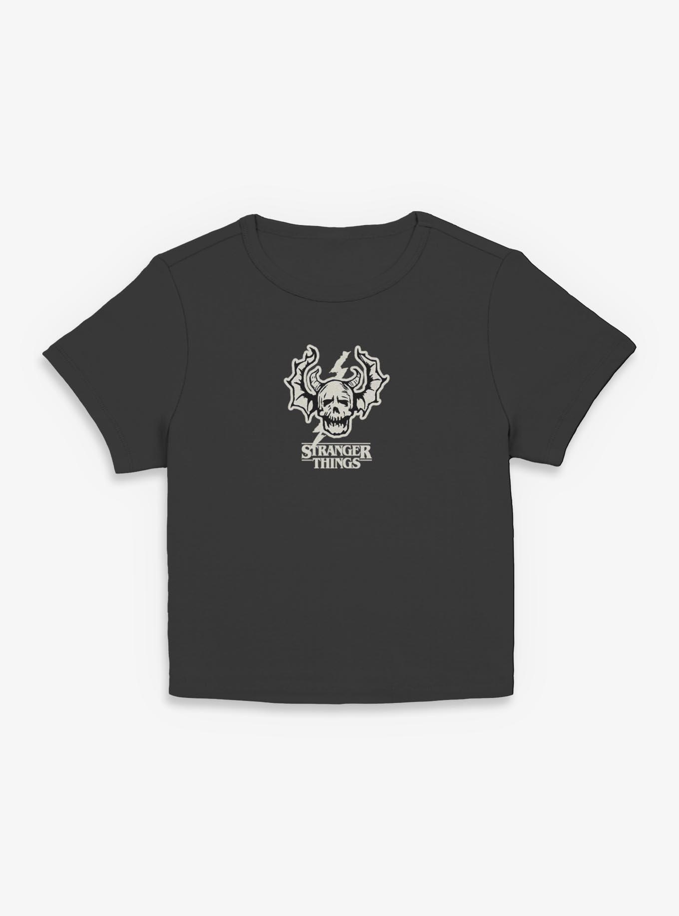 Stranger Things Hellfire Club Skull Logo Womens Baby T-Shirt, , hi-res