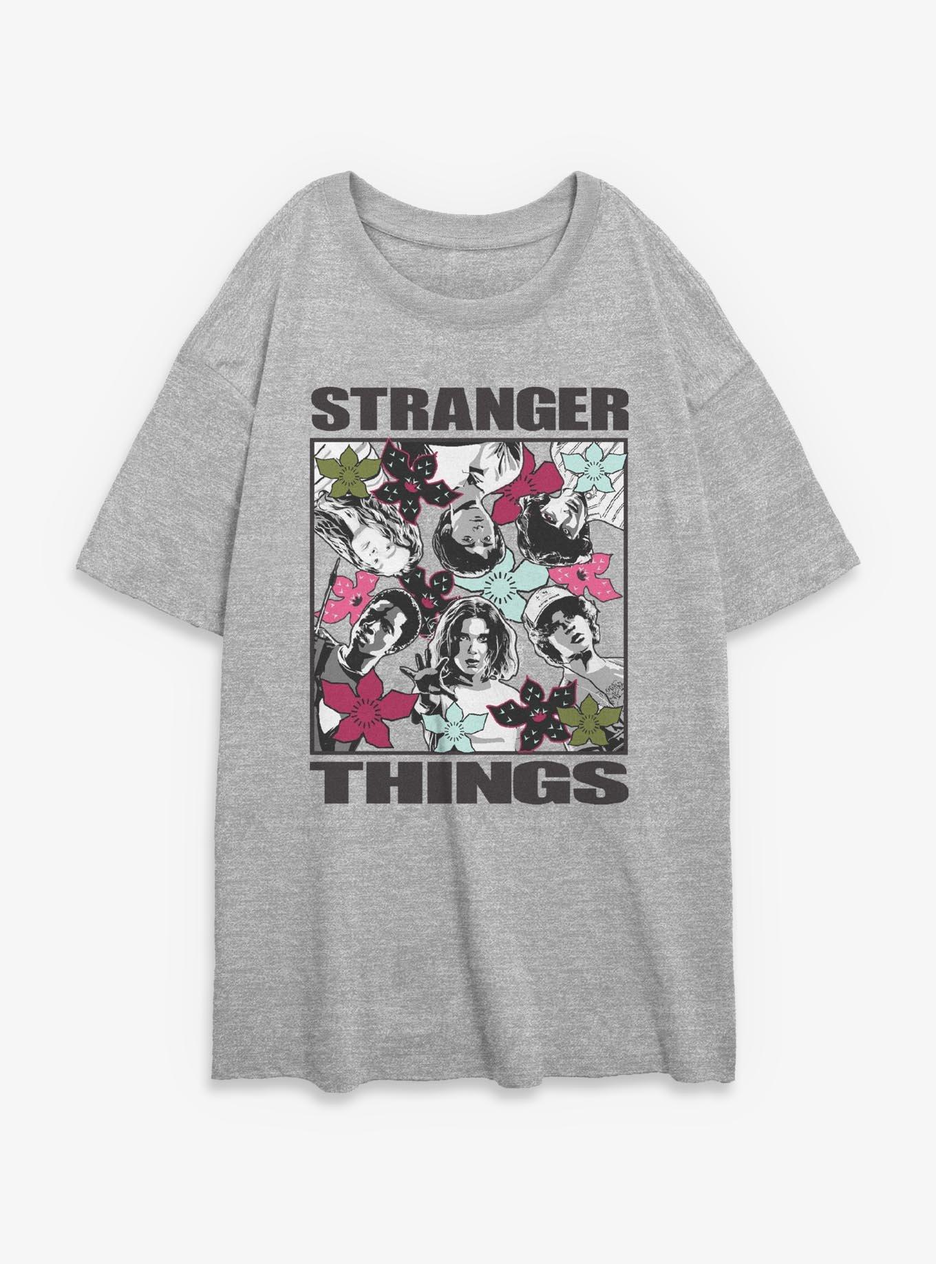 Stranger Things Group Cover Womens Oversized T-Shirt, , hi-res