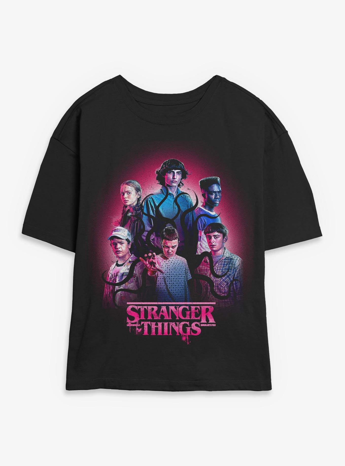 Stranger Things Group Womens Skimmer T-Shirt, , hi-res
