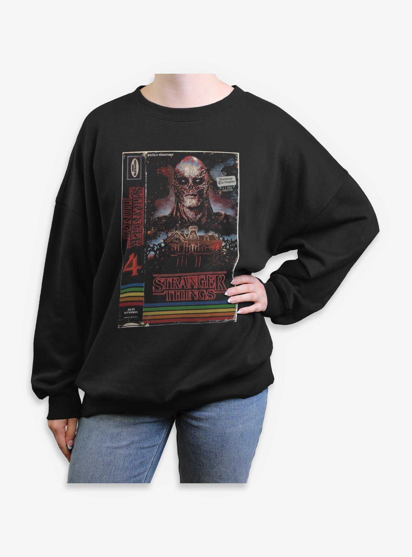 Stranger Things Retro Vecna VHS Tape Womens Oversized Sweatshirt, , hi-res