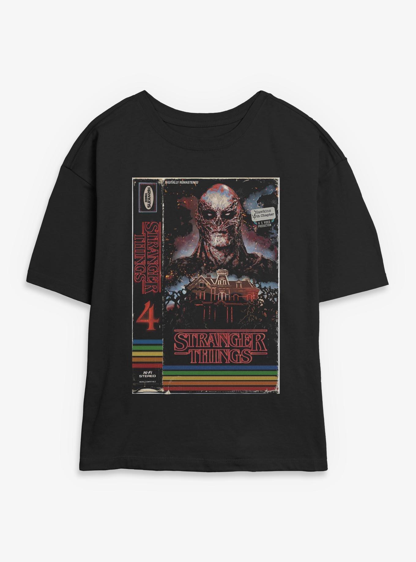 Stranger Things Retro Vecna VHS Tape Womens Skimmer T-Shirt, , hi-res