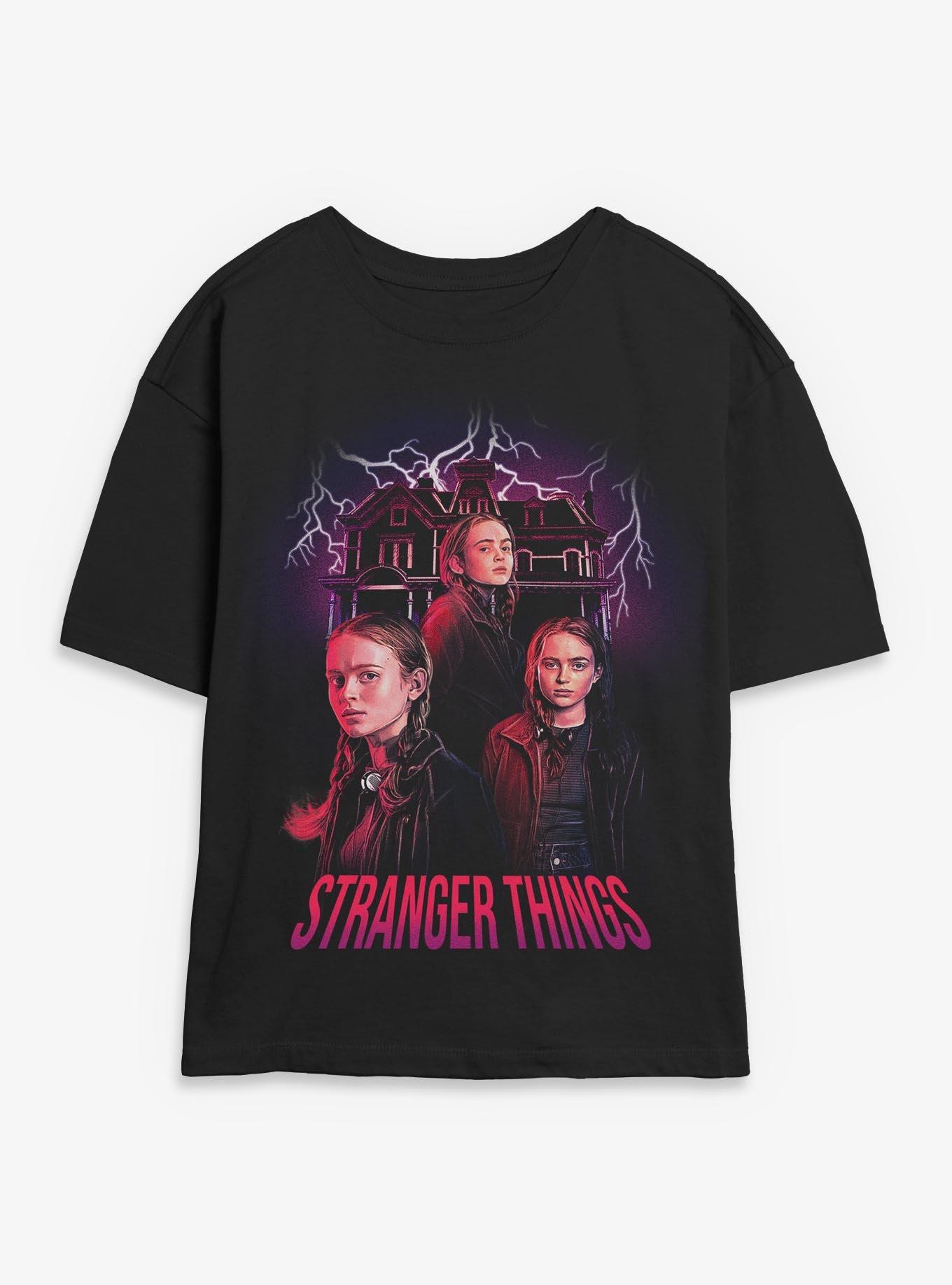 Stranger Things Max Creel House Collage Womens Skimmer T-Shirt, , hi-res