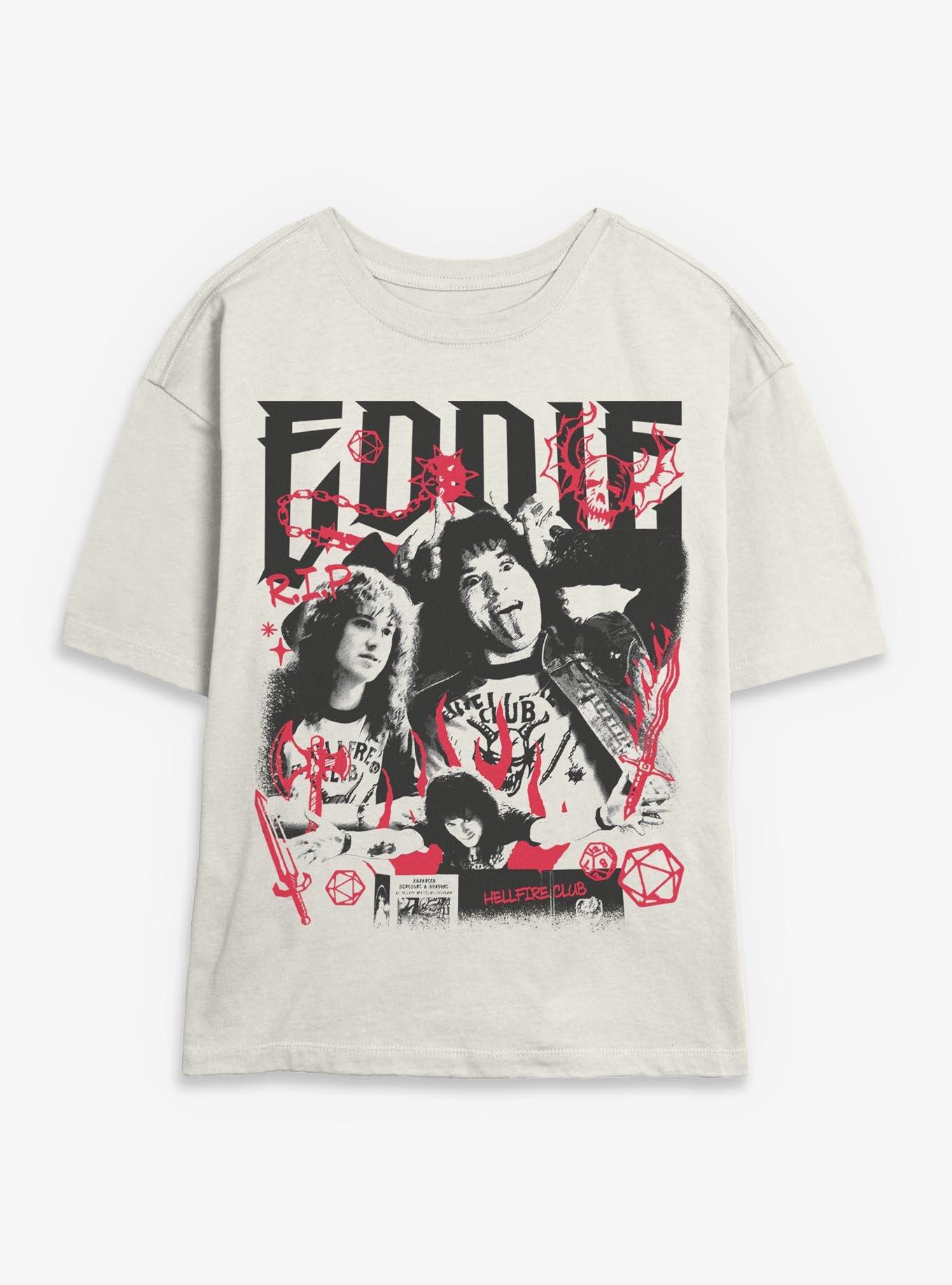 Stranger Things Eddie Munson Collage Womens Skimmer T-Shirt, , hi-res