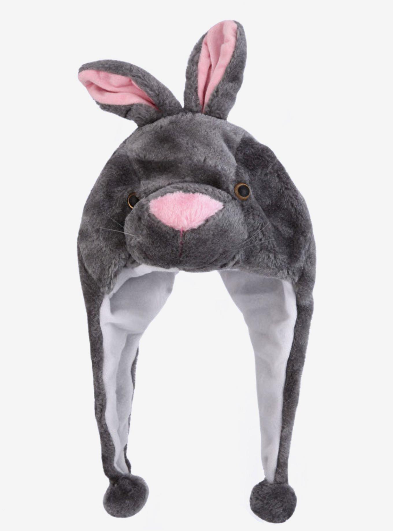 Plush 3D Bunny with Ear Flaps Beanie, , hi-res