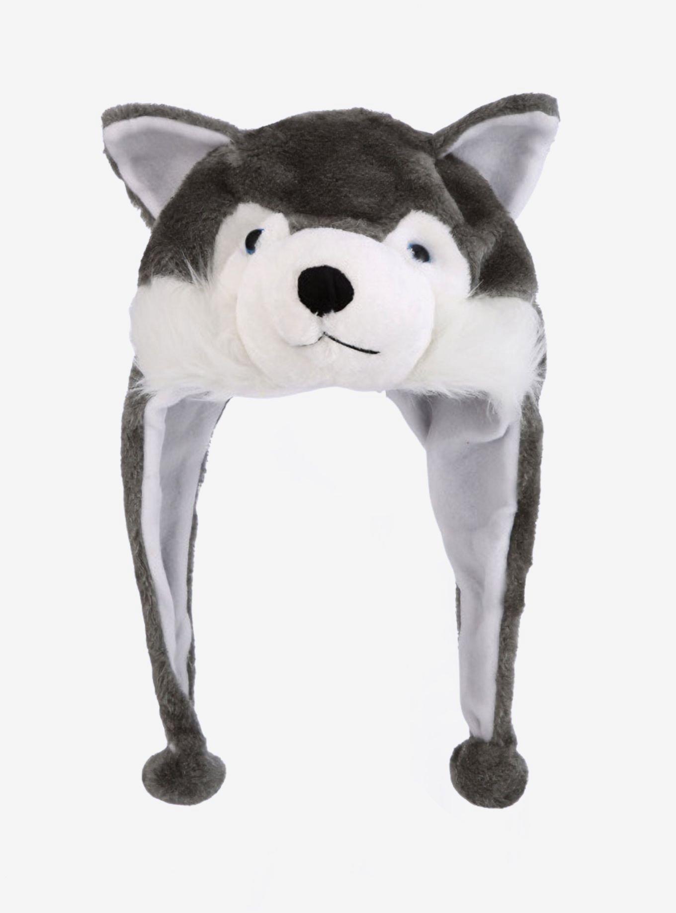 Plush 3D Wolf with Ear Flaps Beanie, , hi-res