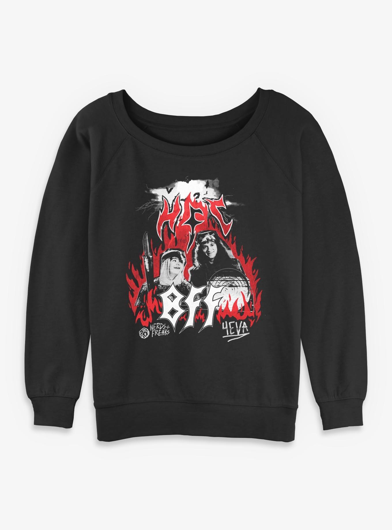 Stranger Things Best Friends Forever BFF Eddie & Dustin Womens Slouchy Sweatshirt