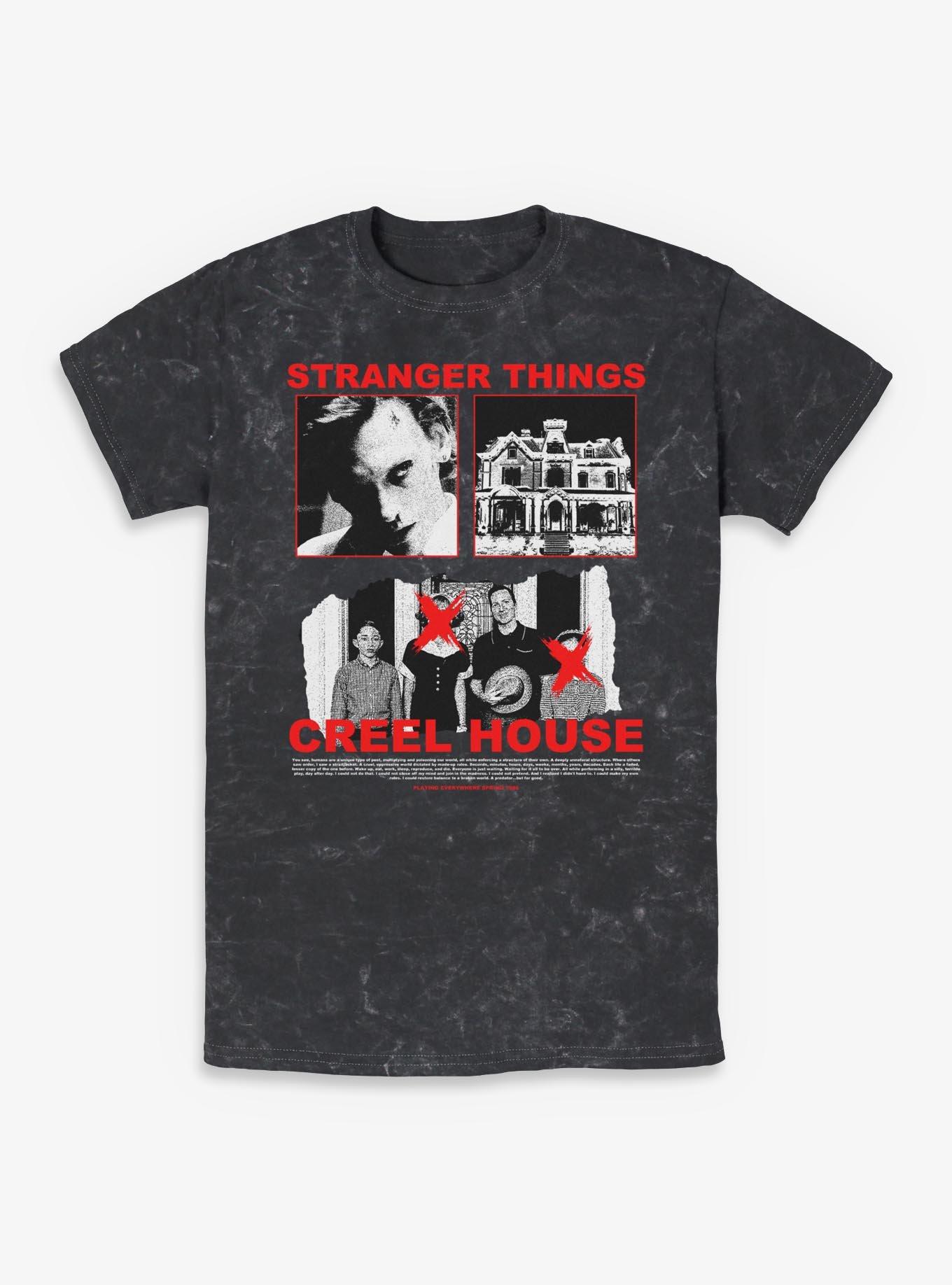 Stranger Things Creel House Images Mineral Wash T-Shirt, , hi-res