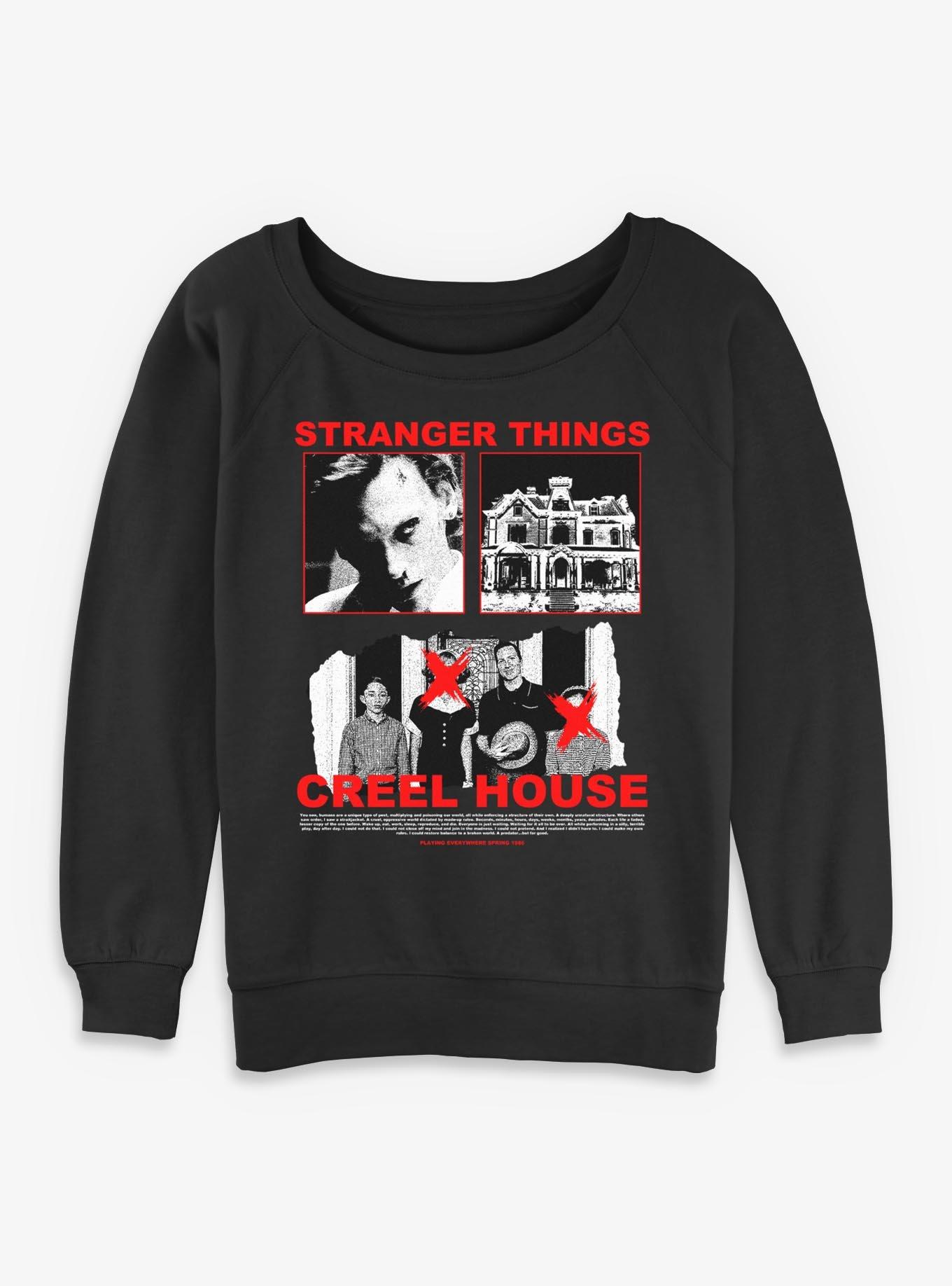 Stranger Things Creel House Images Womens Slouchy Sweatshirt, , hi-res