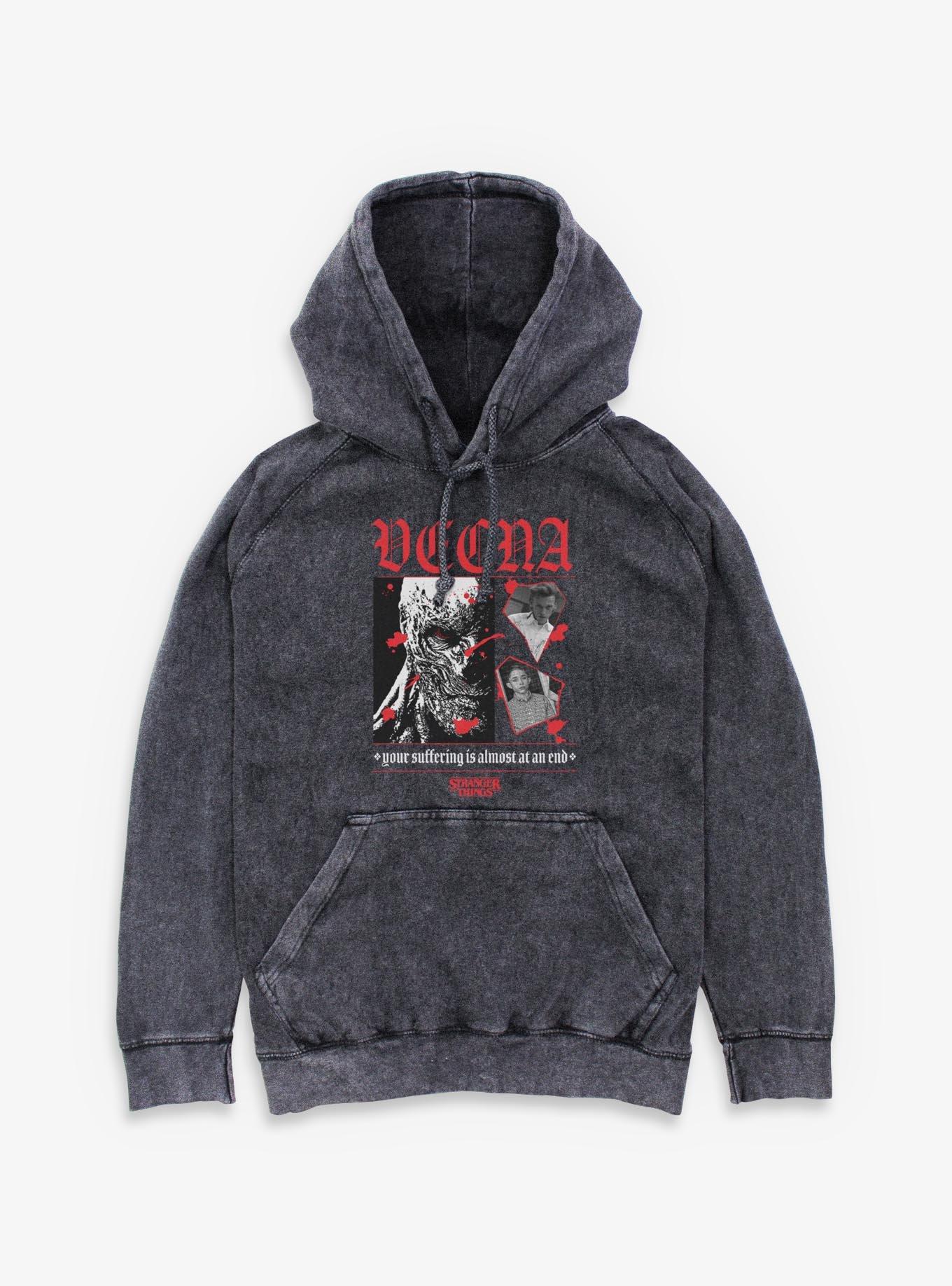 Stranger Things Vecna To The End Mineral Wash Hoodie, , hi-res