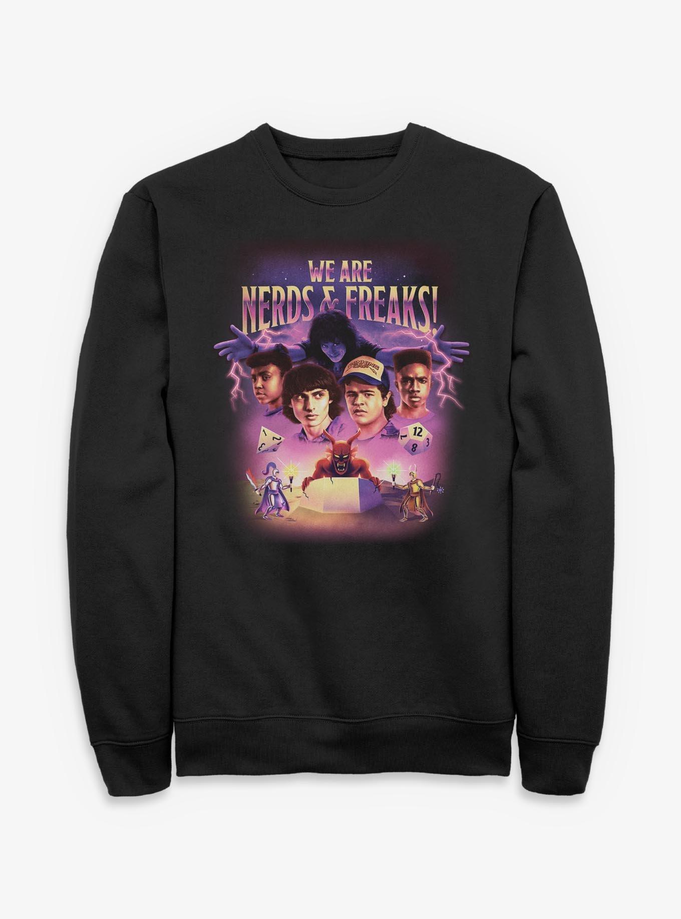 Stranger Things We Are Nerds Freaks Retro Sweatshirt, , hi-res