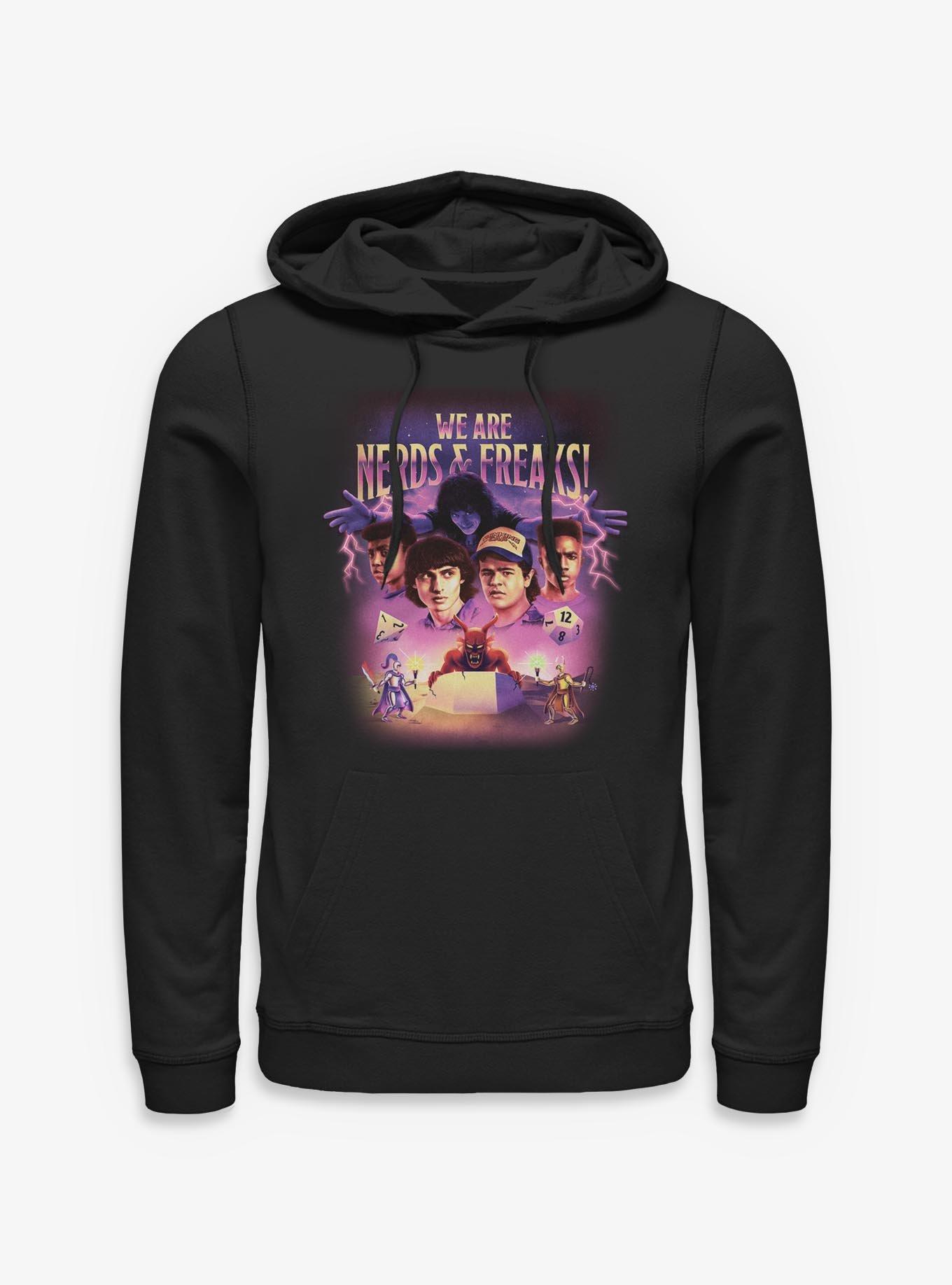 Stranger Things We Are Nerds Freaks Retro Hoodie, , hi-res