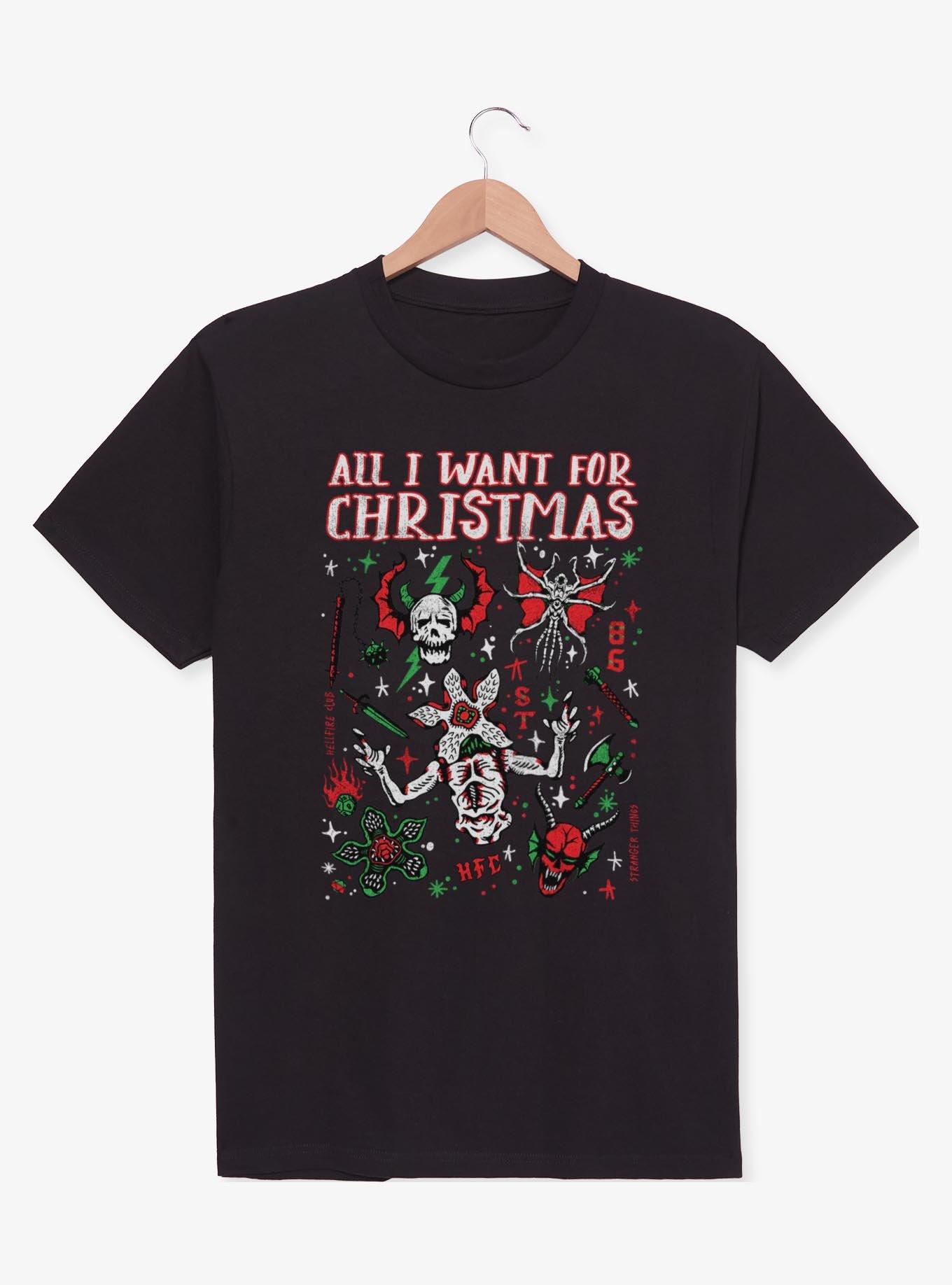 Stranger Things All I Want For Christmas Hellfire Club T-Shirt