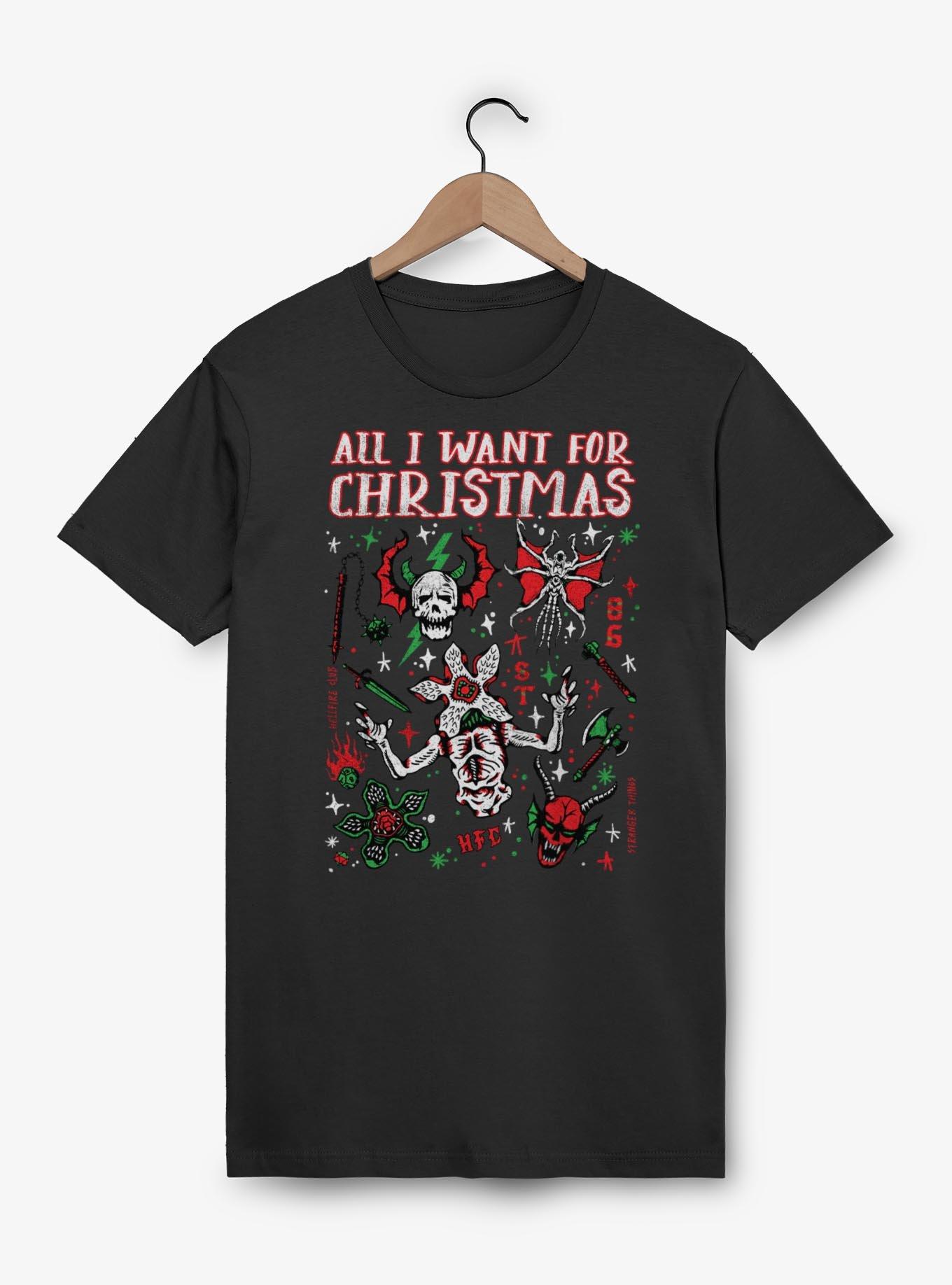 Stranger Things All I Want For Christmas Hellfire Club T-Shirt, , hi-res