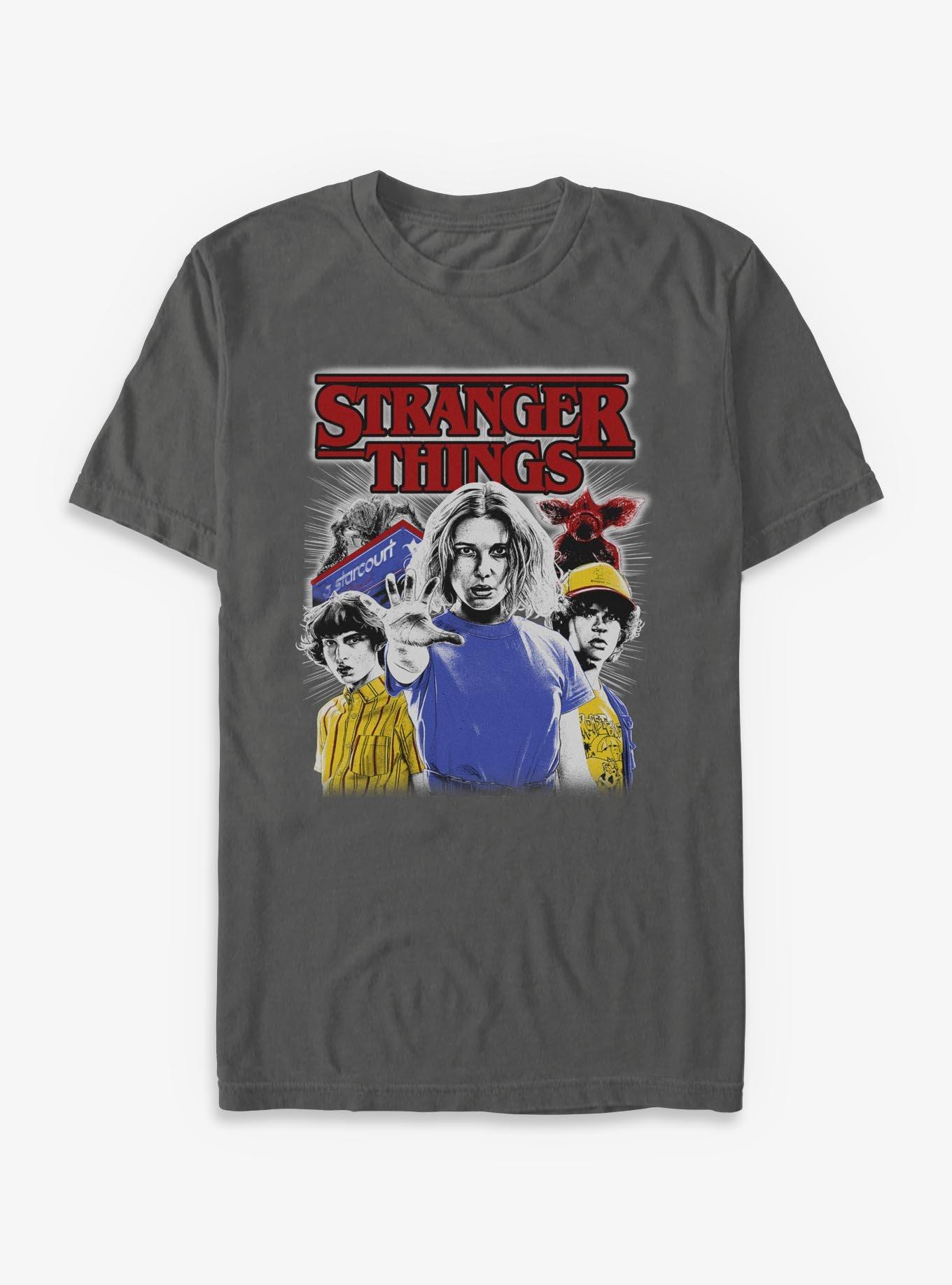Stranger Things Old School Collage Garment Dye T-Shirt, , hi-res