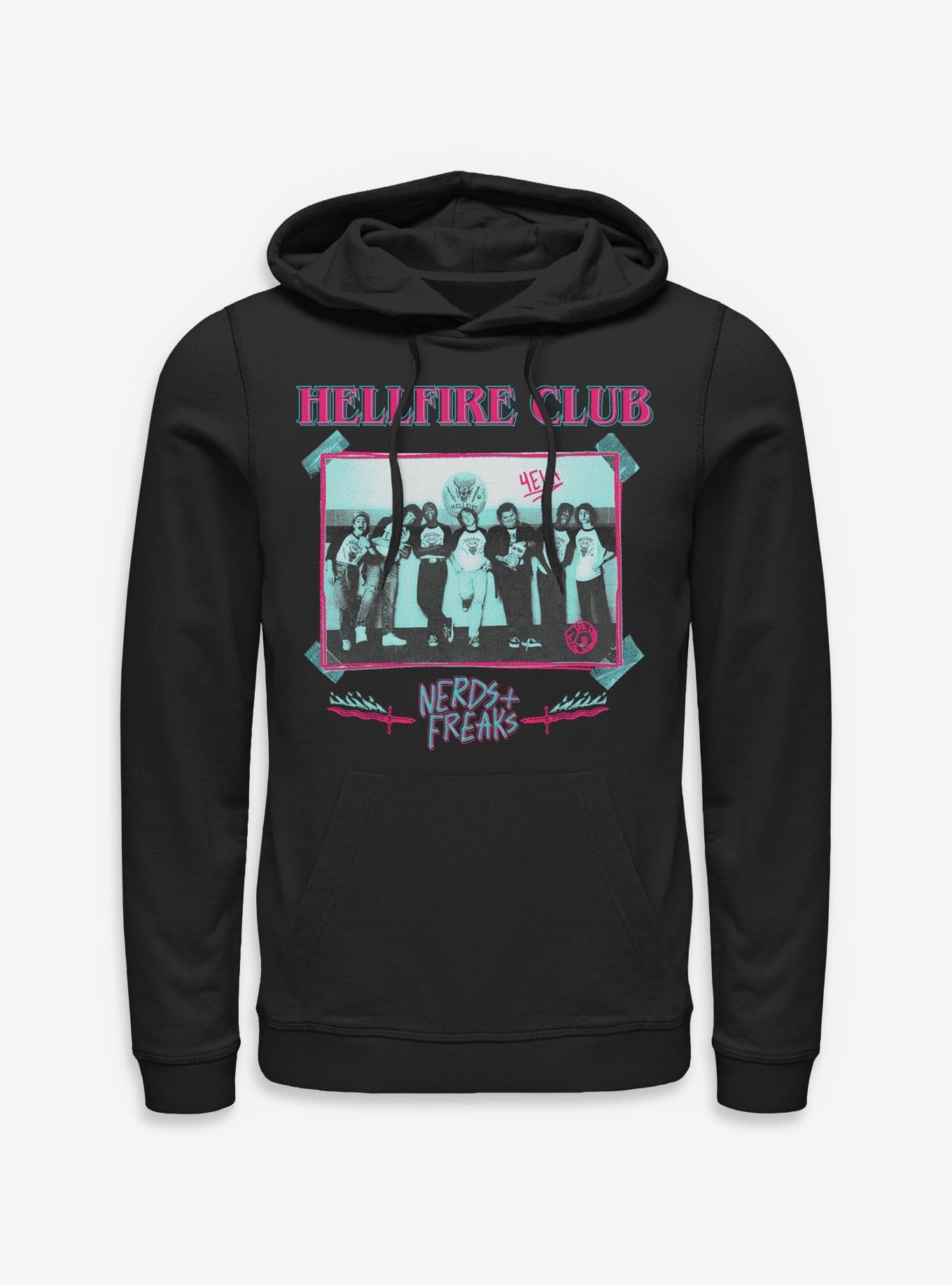 Stranger Things Hellfire Club Monochrome Hoodie, , hi-res