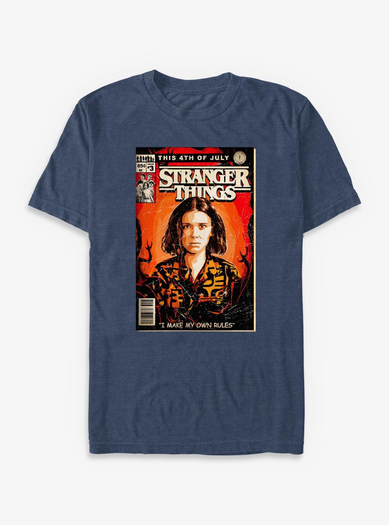 Stranger Things 4th Of July Comic Book Cover T-Shirt, , hi-res