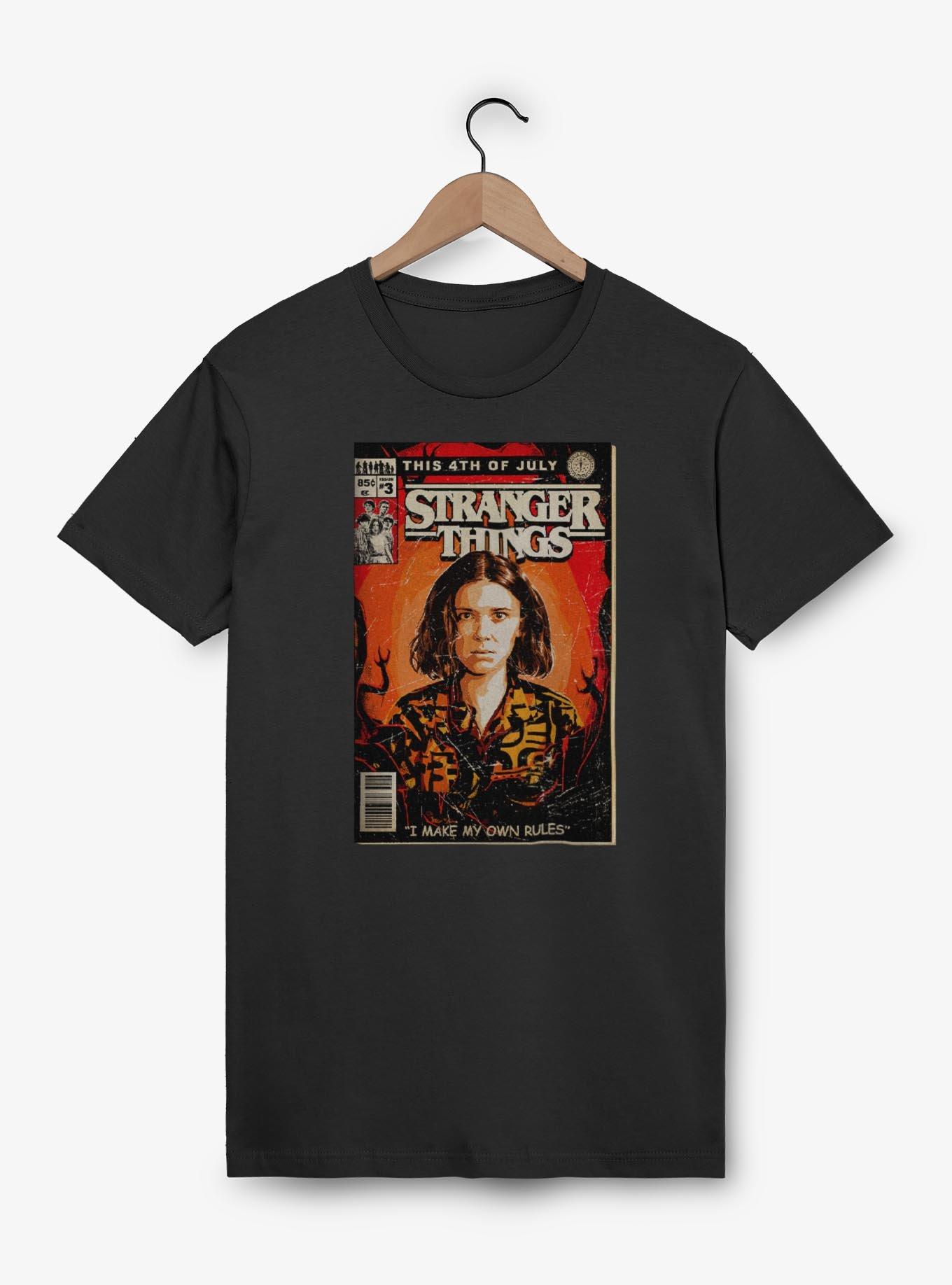 Stranger Things 4th Of July Comic Book Cover T-Shirt, , hi-res