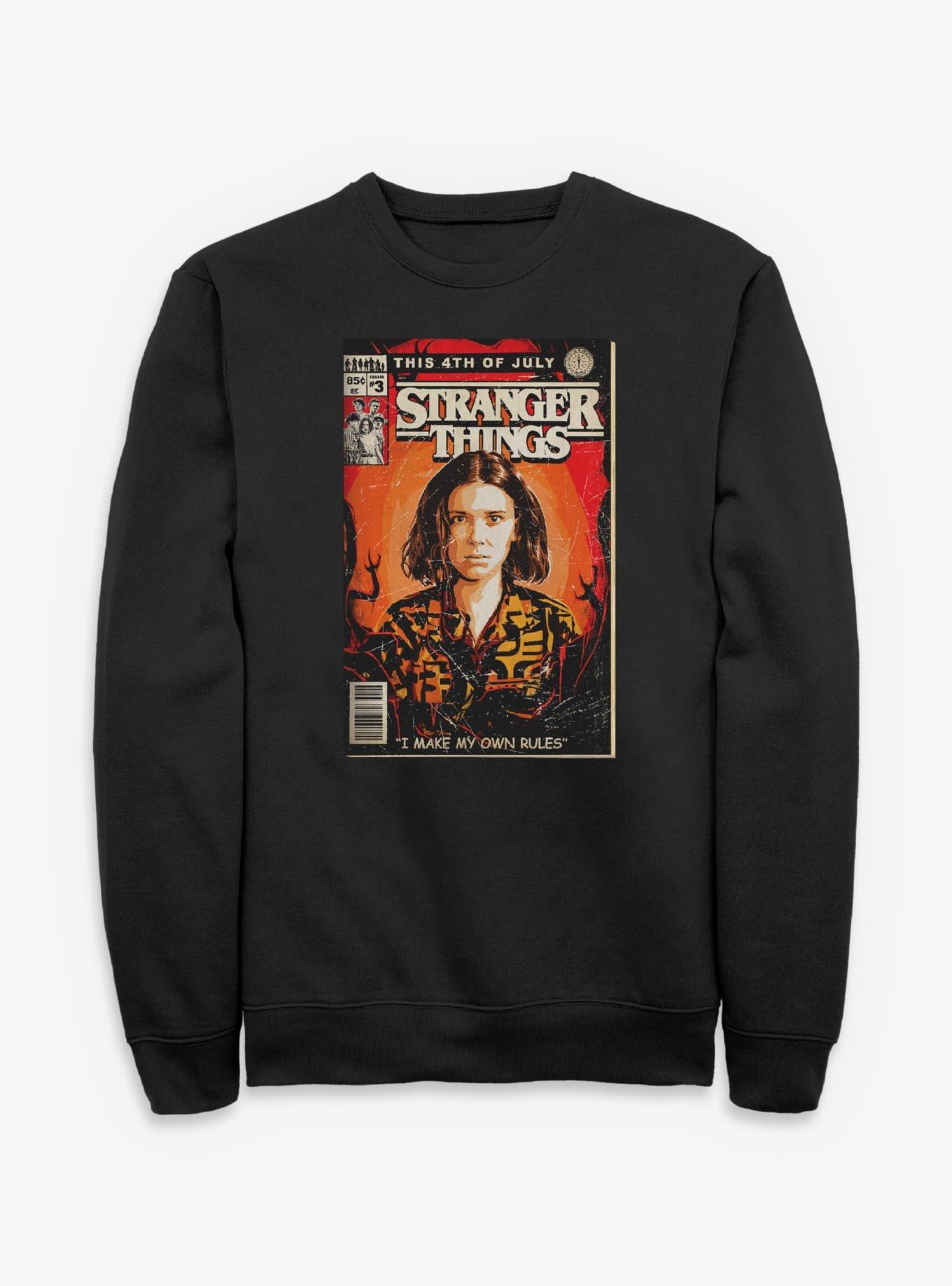 Stranger Things 4th Of July Comic Book Cover Sweatshirt, , hi-res