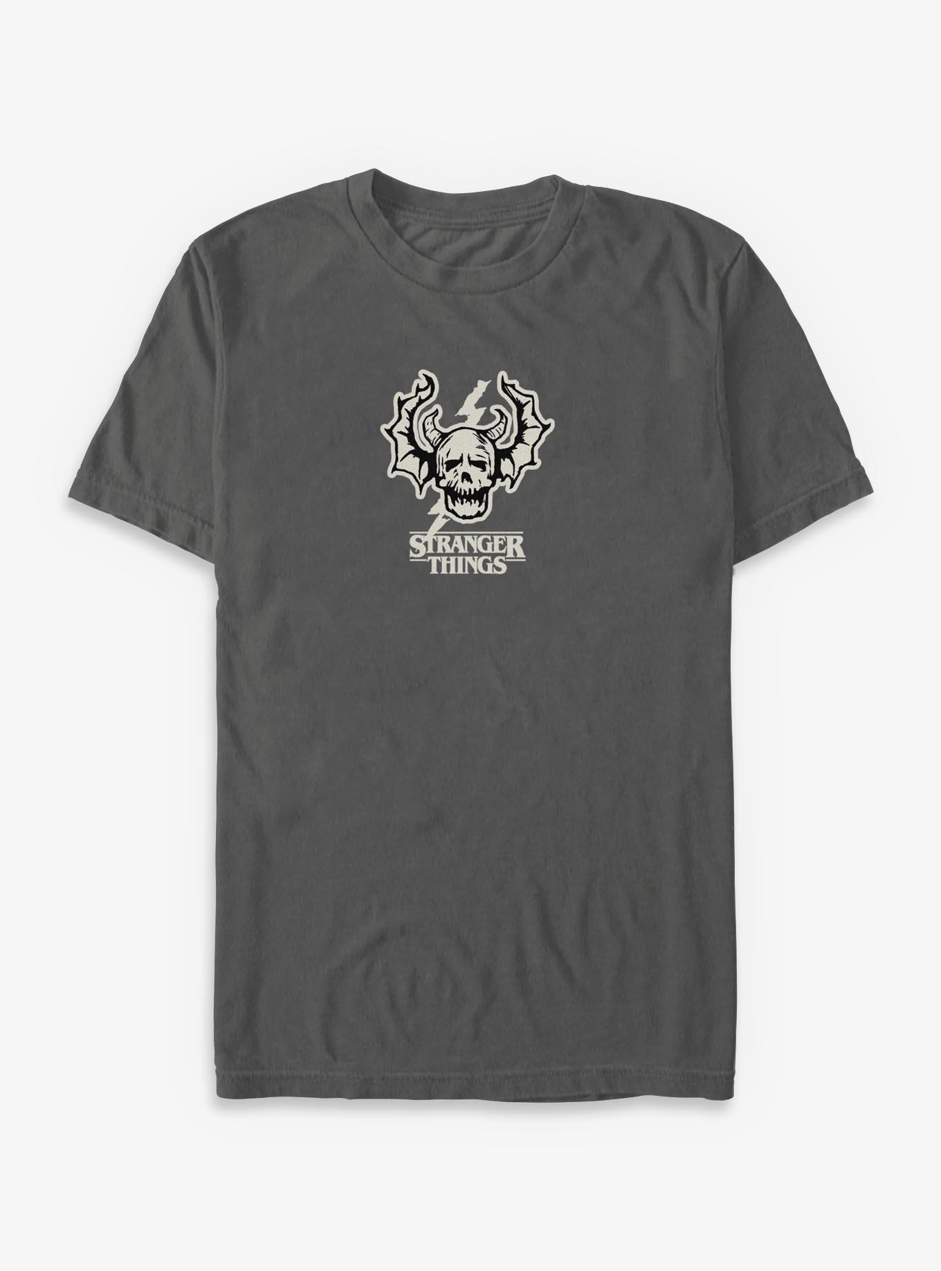 Stranger Things Hellfire Club Skull Logo Garment Dye T-Shirt, , hi-res