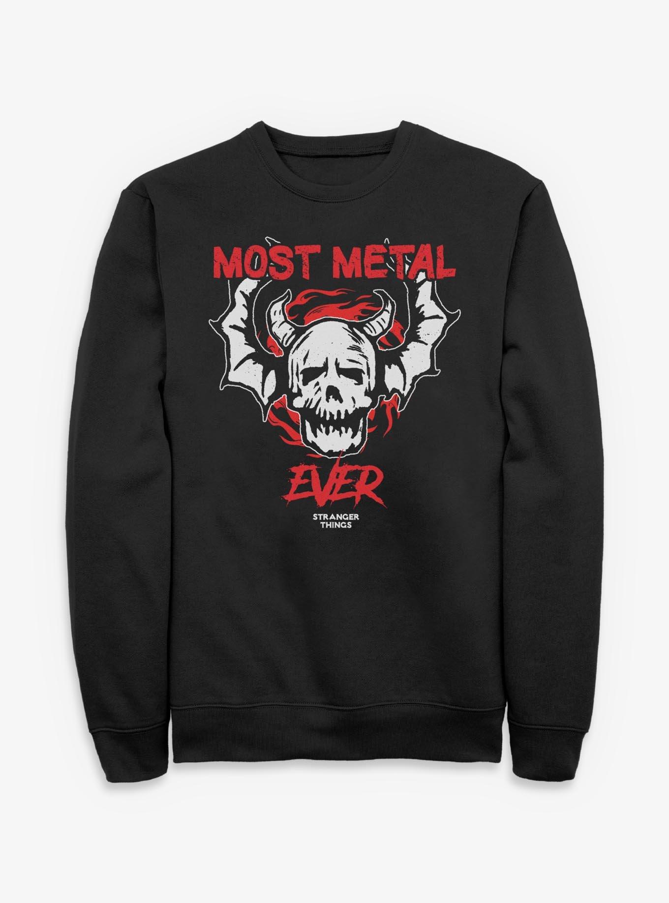 Stranger Things Most Metal Ever Hellfire Club Sweatshirt, BLACK, hi-res