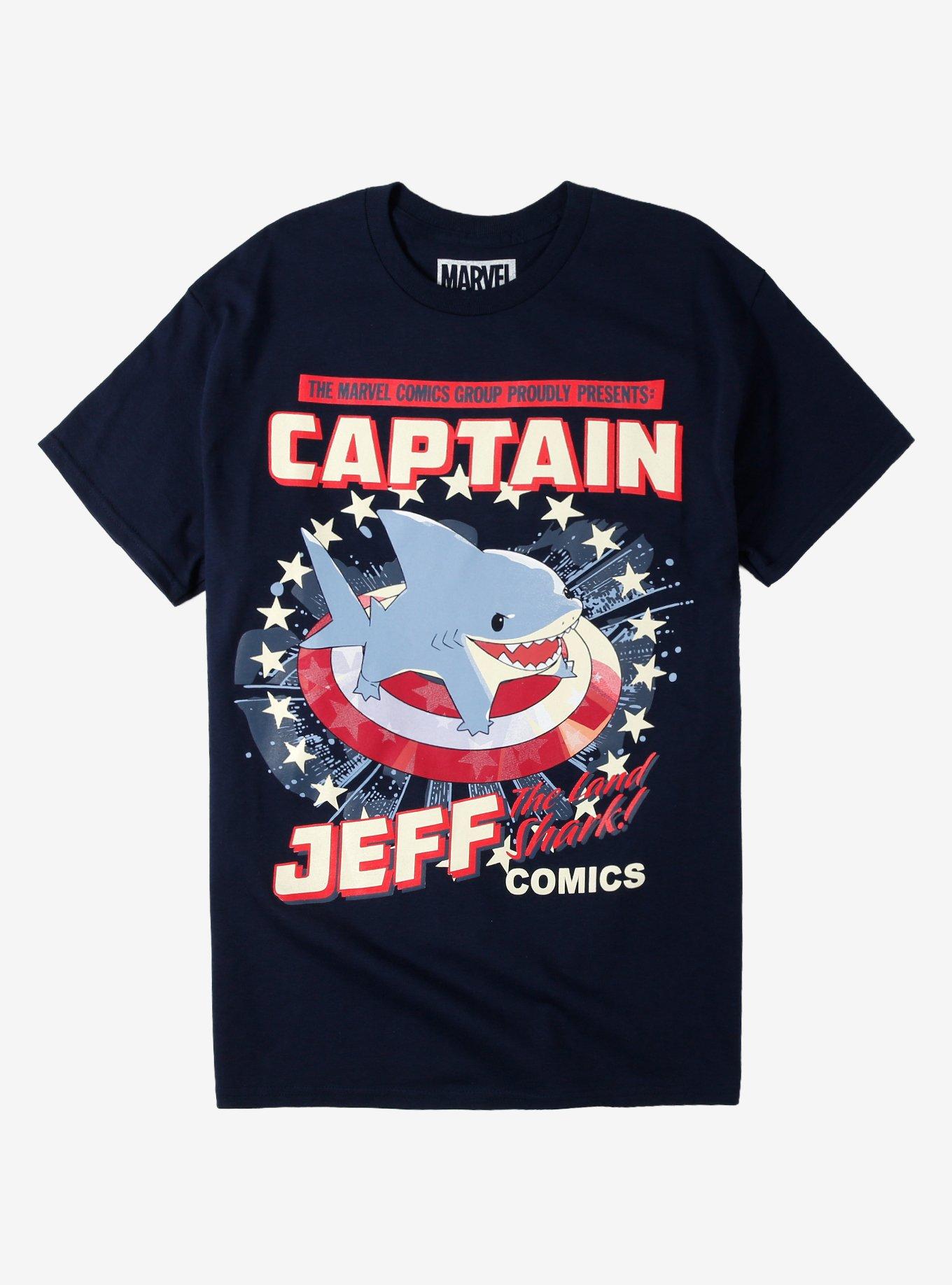 Marvel Jeff The Land Shark Captain Shark T-Shirt, , hi-res