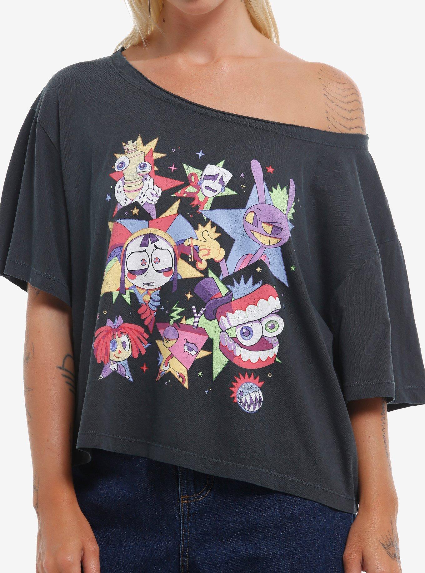 The Amazing Digital Circus Characters Girls Off-Shoulder T-Shirt