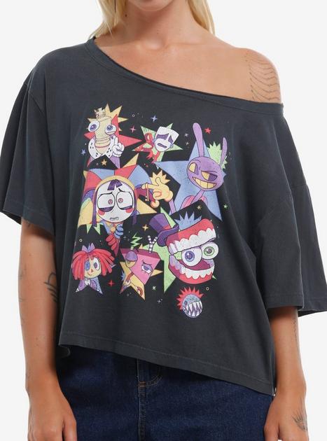 The Amazing Digital Circus Characters Girls Off-Shoulder T-Shirt | Hot ...