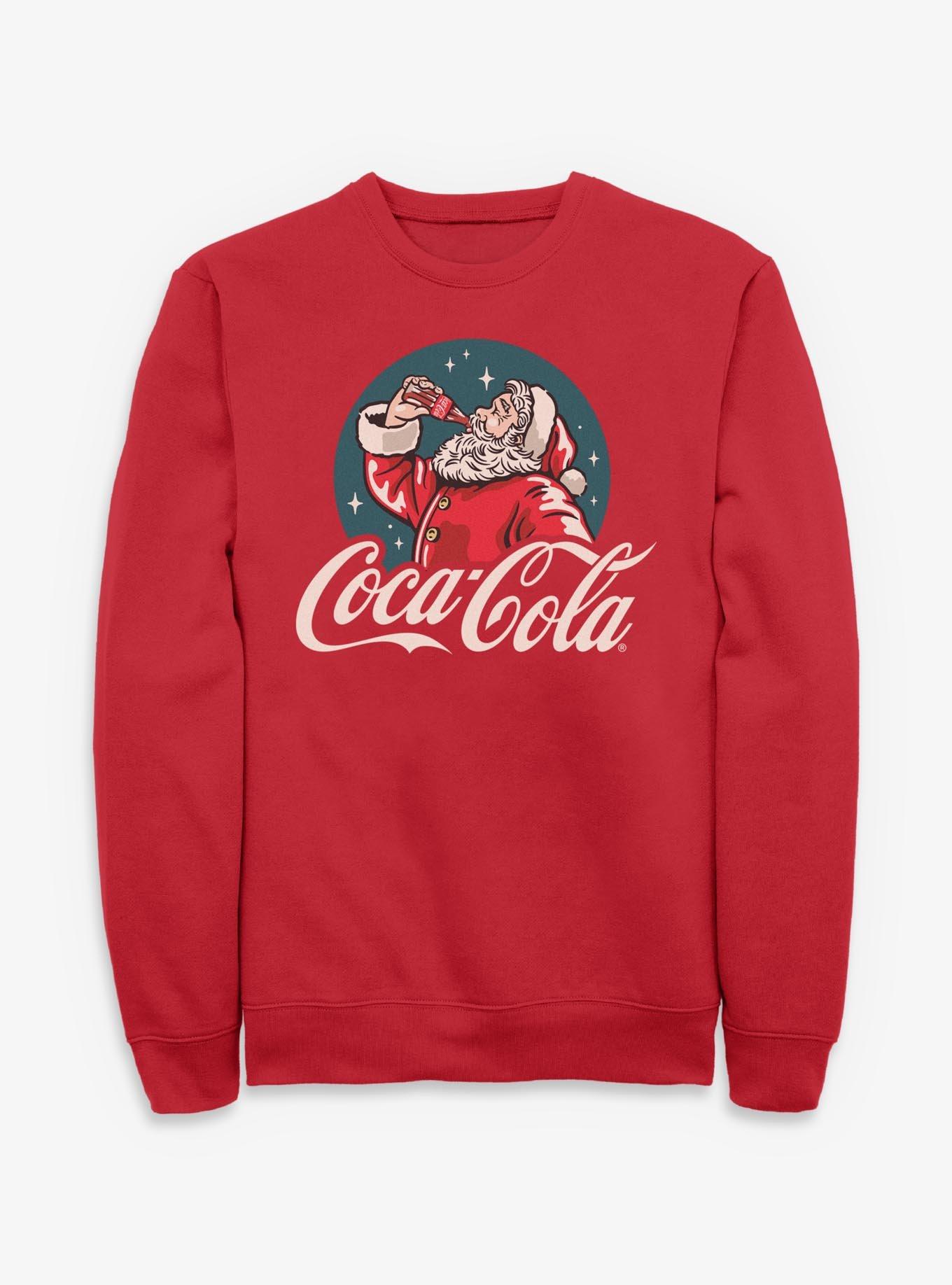Coca-Cola Santa Drinking Coke Bottle Sweatshirt, , hi-res