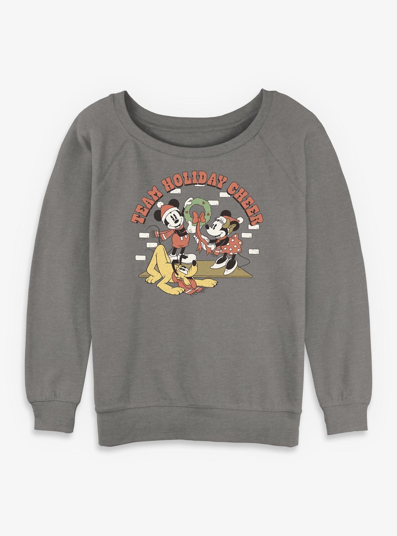 Disney Mickey Mouse Holiday Cheer Girls Slouchy Sweatshirt