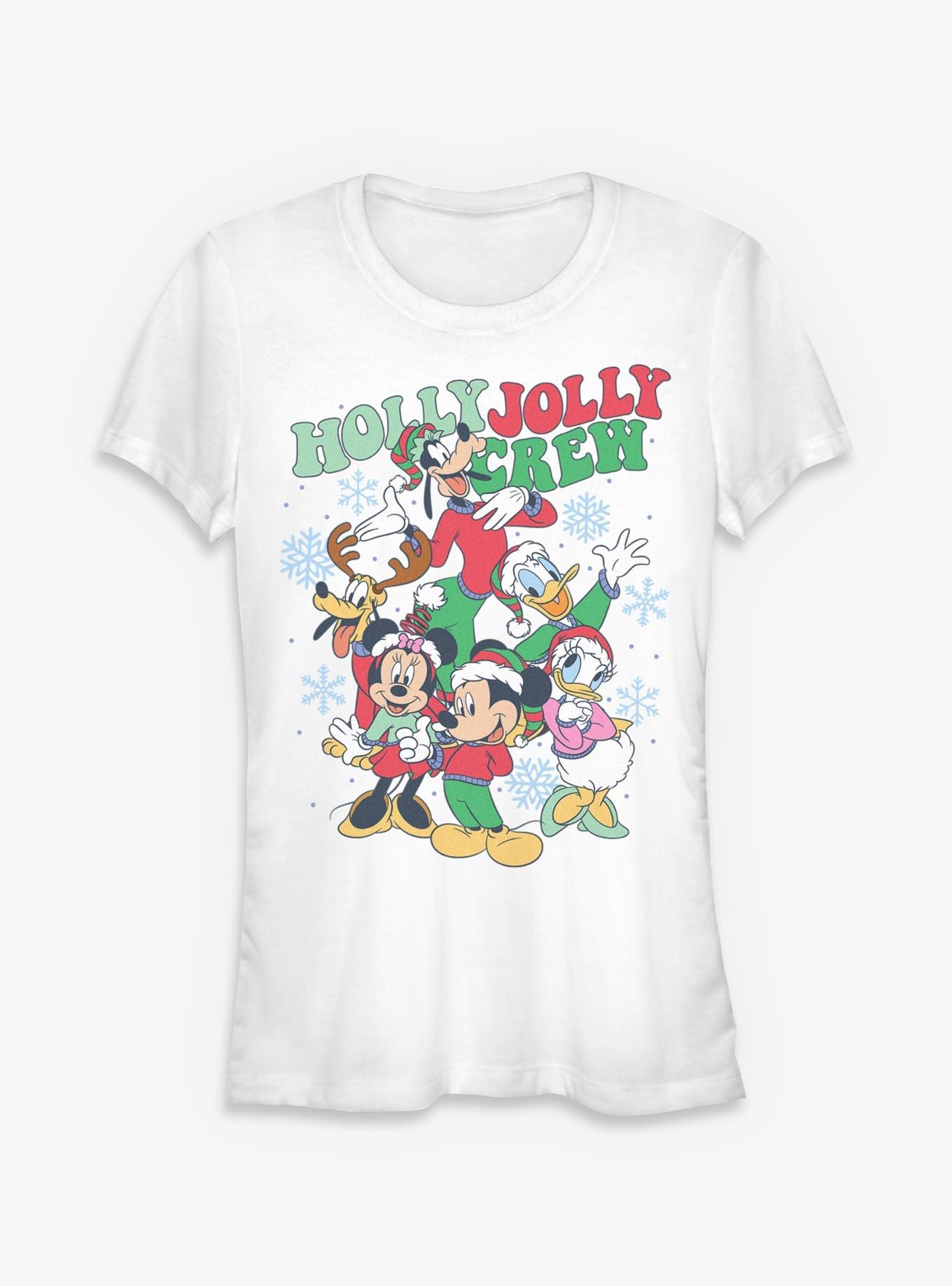 Disney Mickey Mouse Holly Jolly Crew Girls T-Shirt