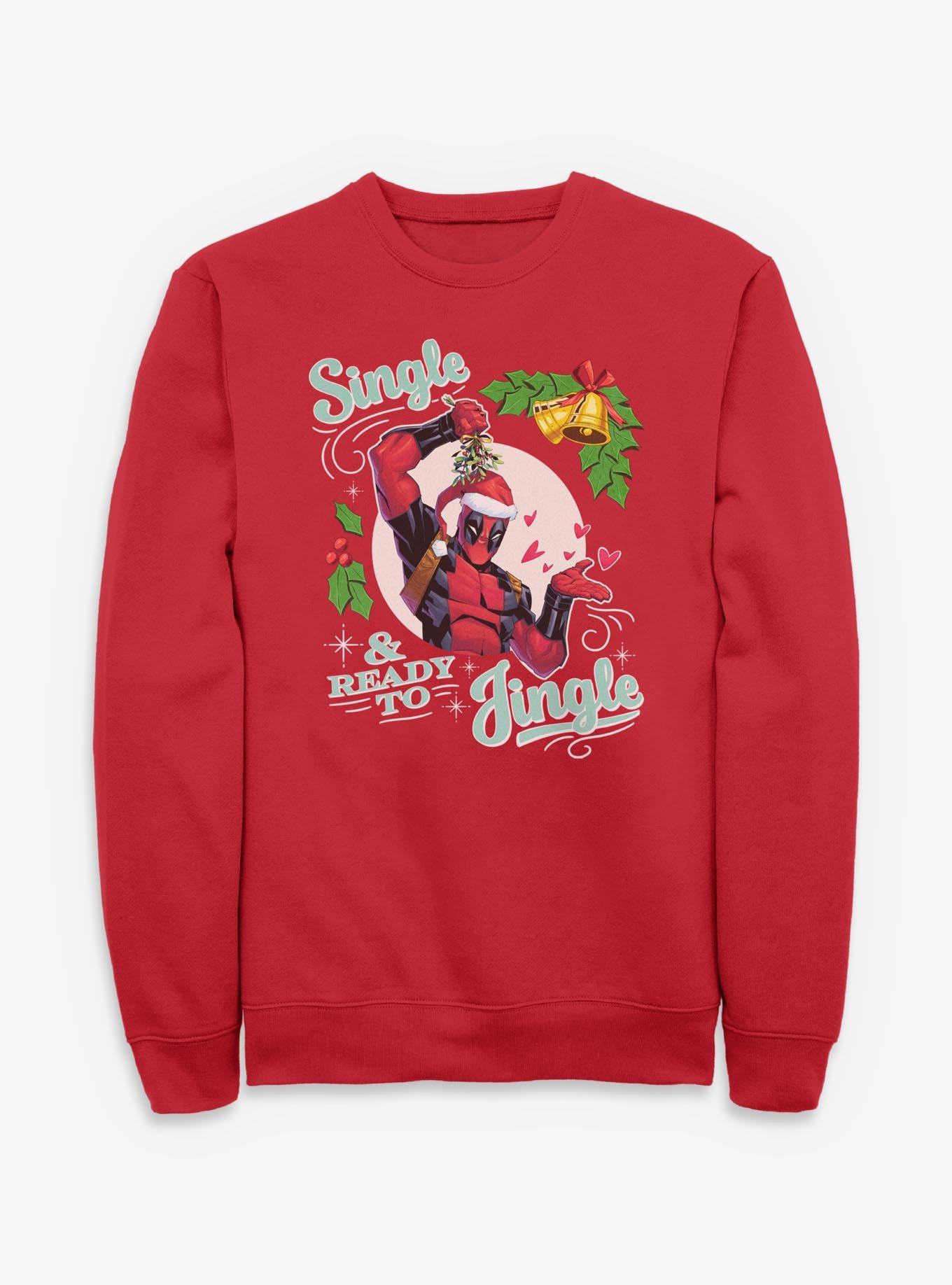 Marvel Deadpool Single & Ready To Jingle Sweatshirt, , hi-res