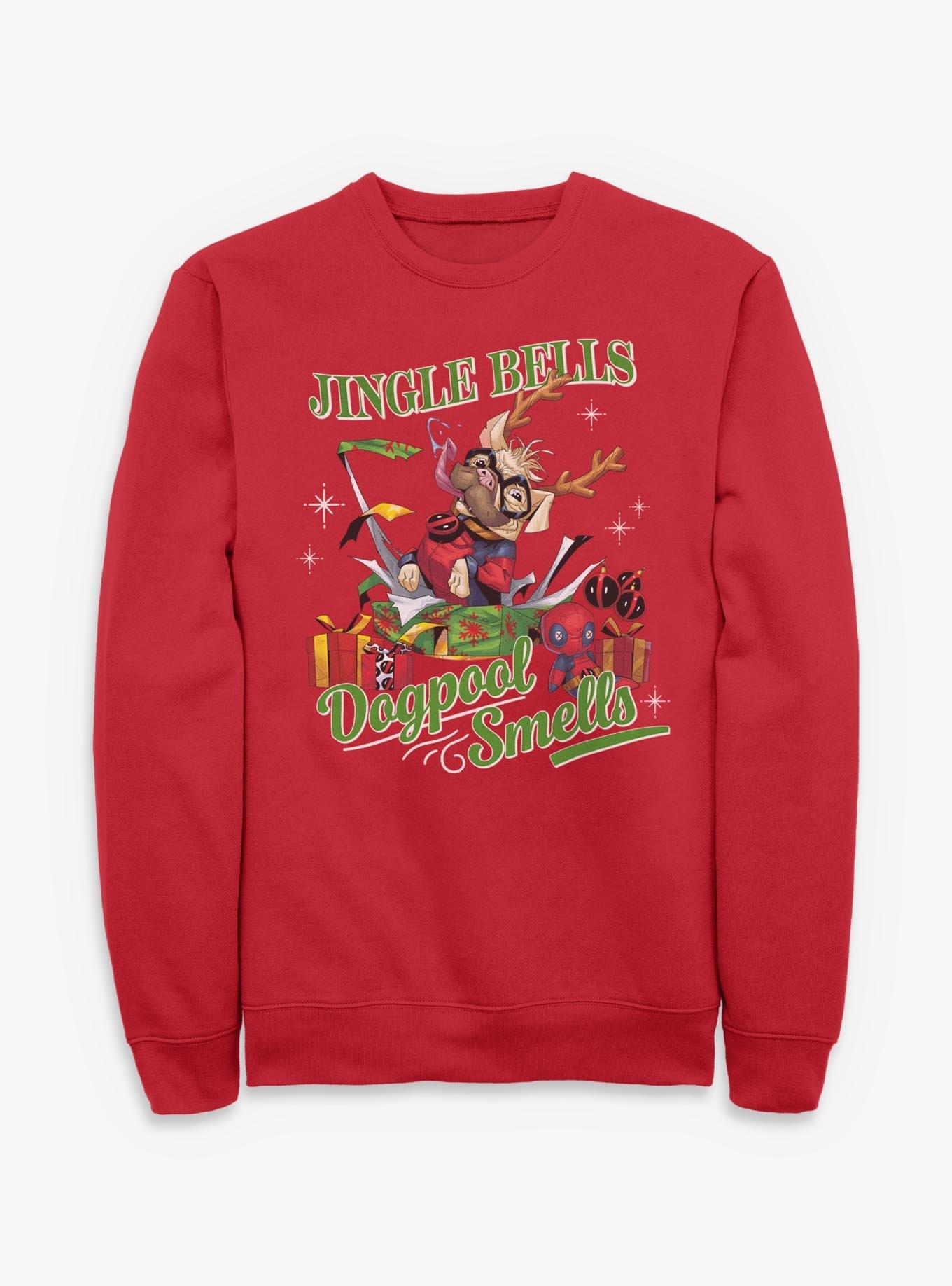 Marvel Deadpool Jingle Bells Dogpool Smells Sweatshirt, , hi-res