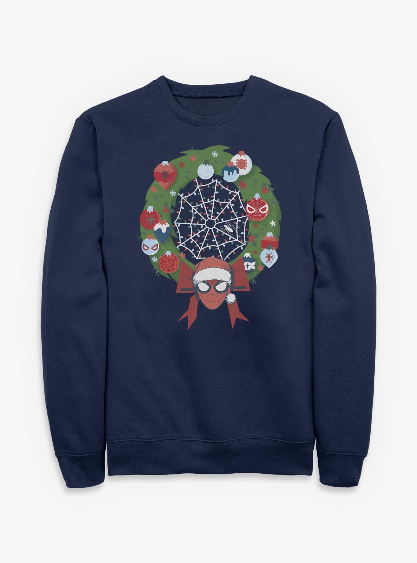 Marvel Spider-Man Christmas Wreath Sweatshirt, , hi-res
