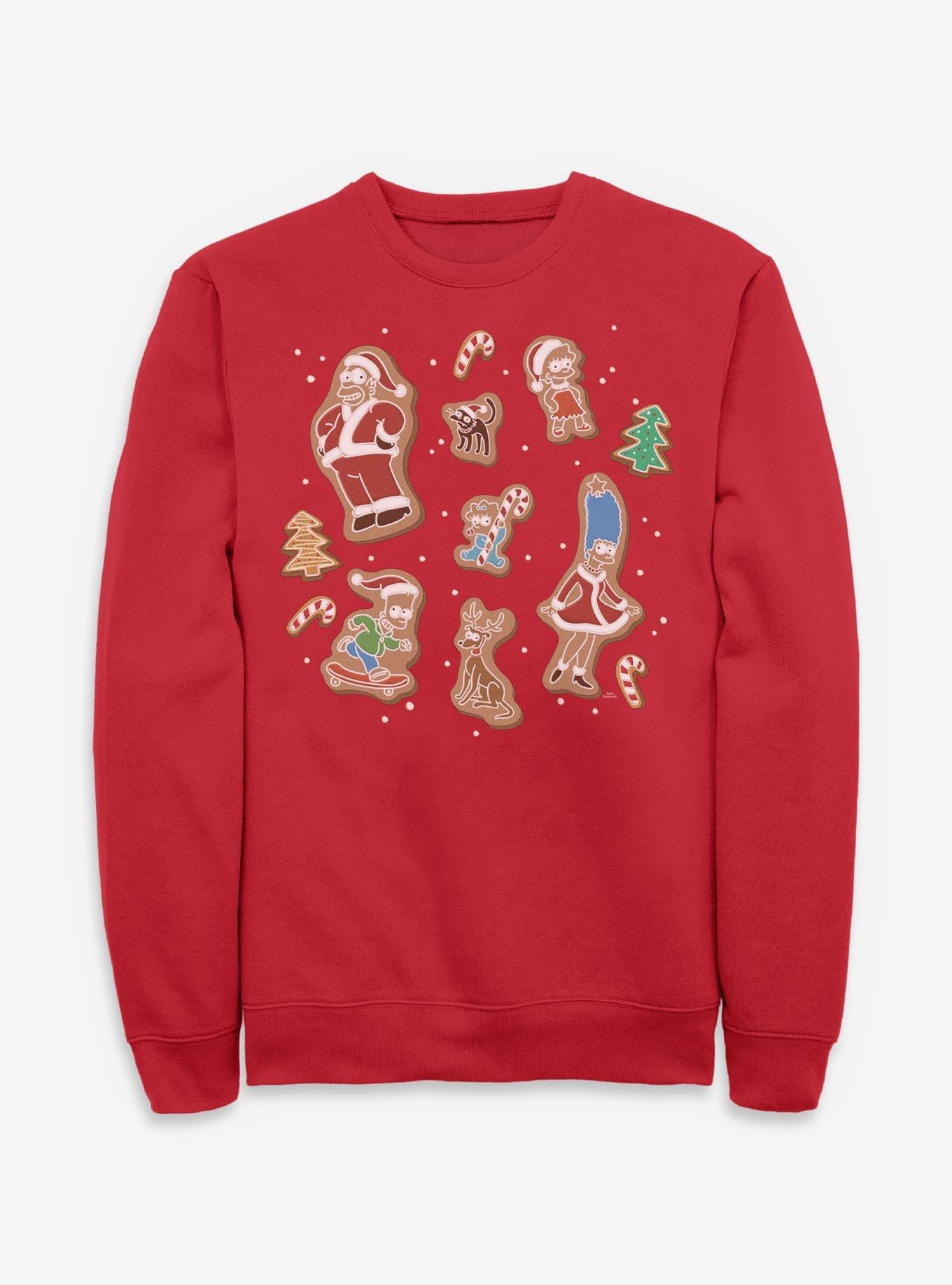 The Simpsons Gingerbread Family Jumble Sweatshirt