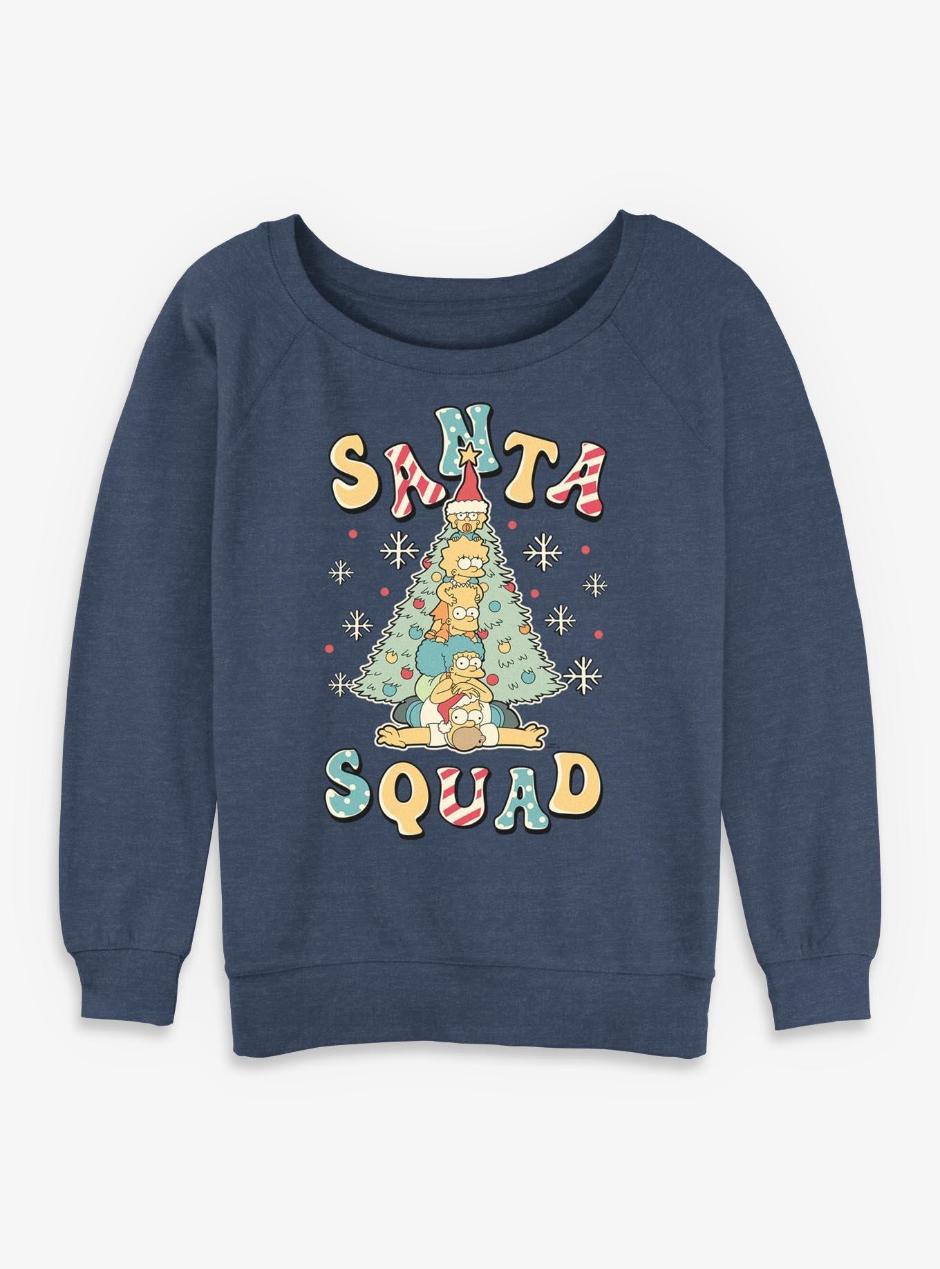 The Simpsons Santa Squad Girls Slouchy Sweatshirt