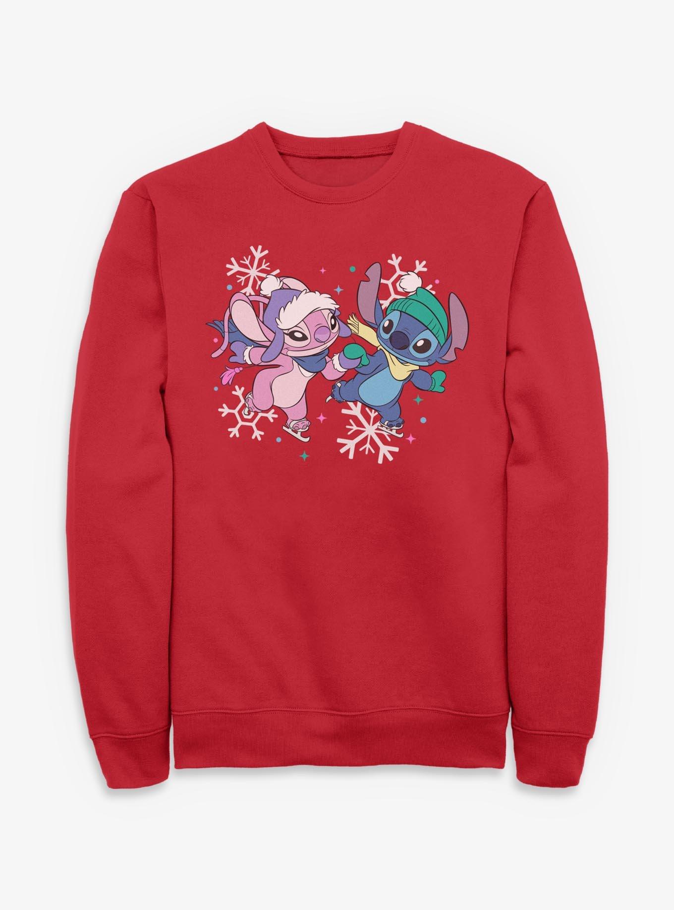 Disney Lilo & Stitch Winterly Love Stitch With Angel Sweatshirt, , hi-res