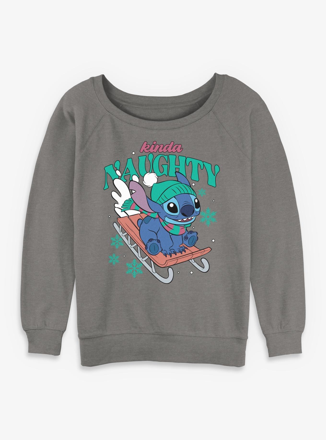 Disney Lilo & Stitch Kinda Naughty Girls Slouchy Sweatshirt