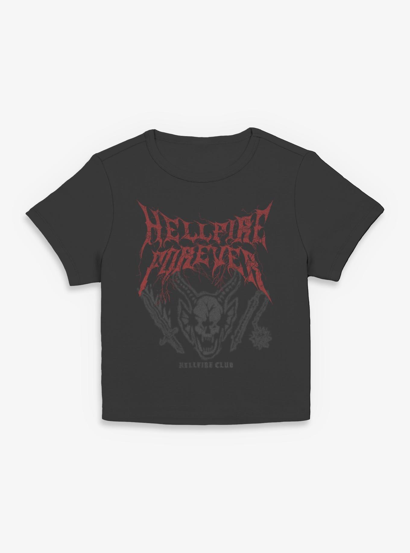 Stranger Things Hellfire Forever Womens Baby T-Shirt BoxLunch Exclusive, , hi-res