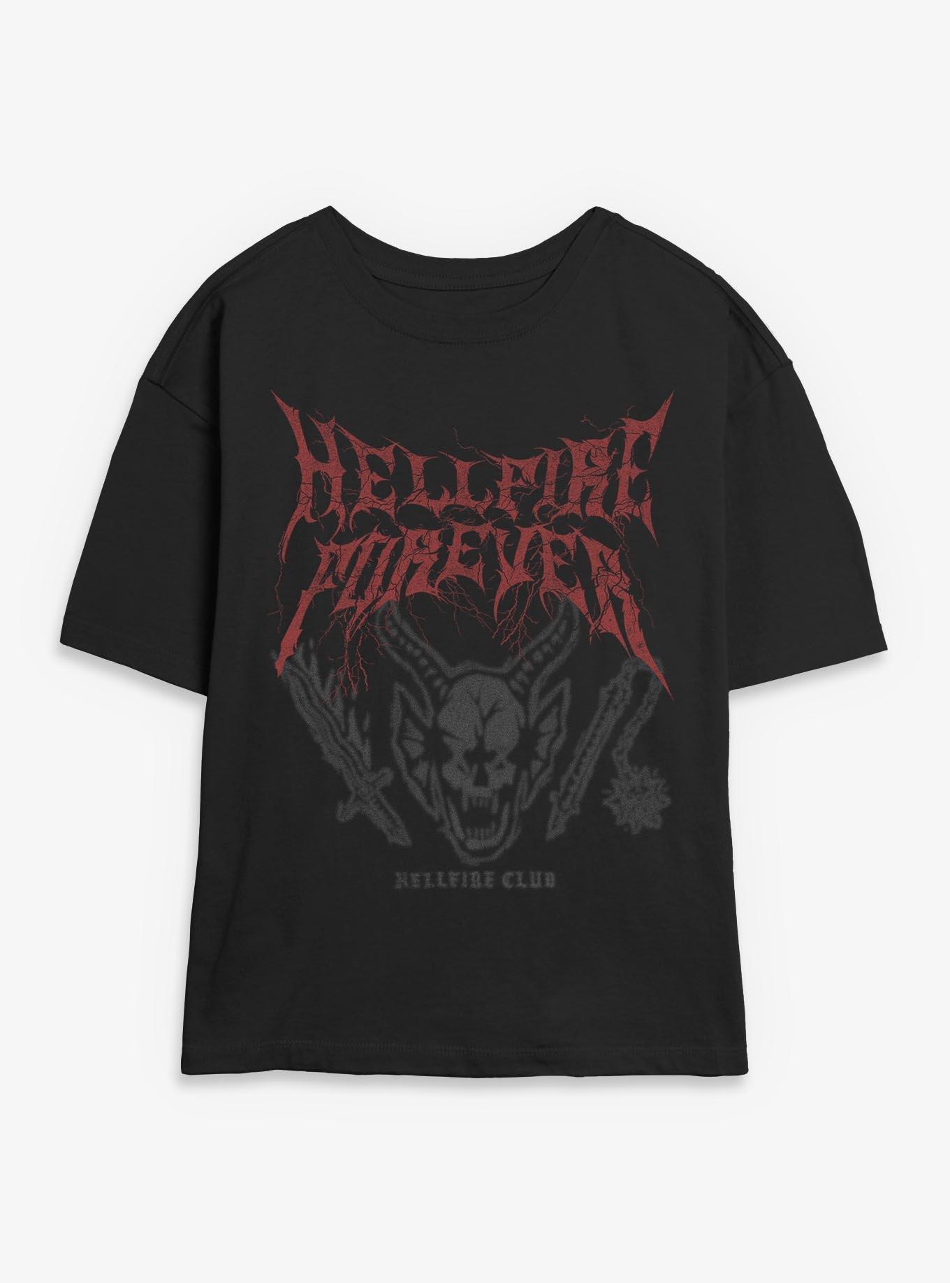 Stranger Things Hellfire Forever Womens Skimmer T-Shirt BoxLunch Exclusive