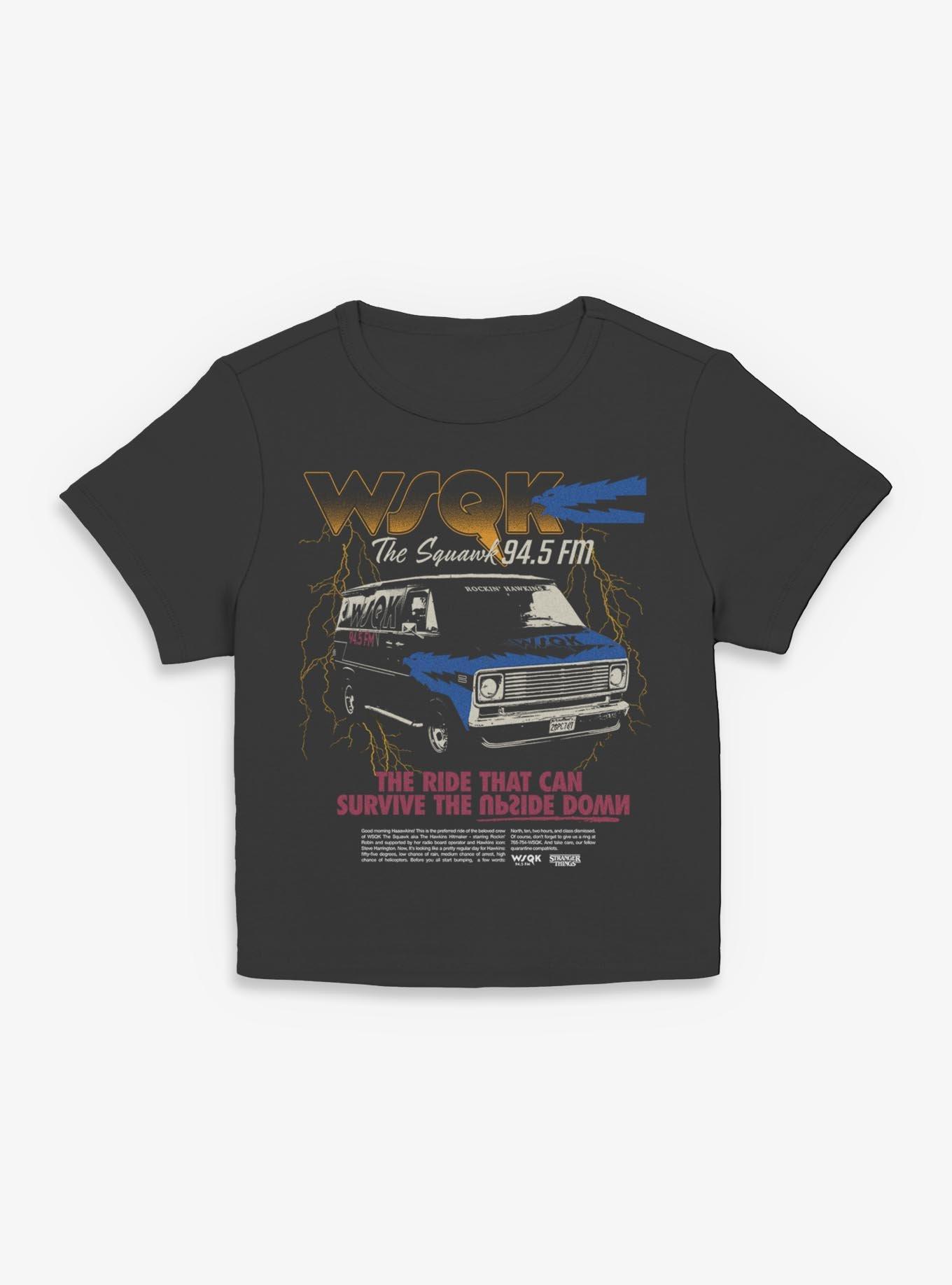 Stranger Things WSQK The Squawk Van Womens Baby T-Shirt BoxLunch Exclusive, , hi-res