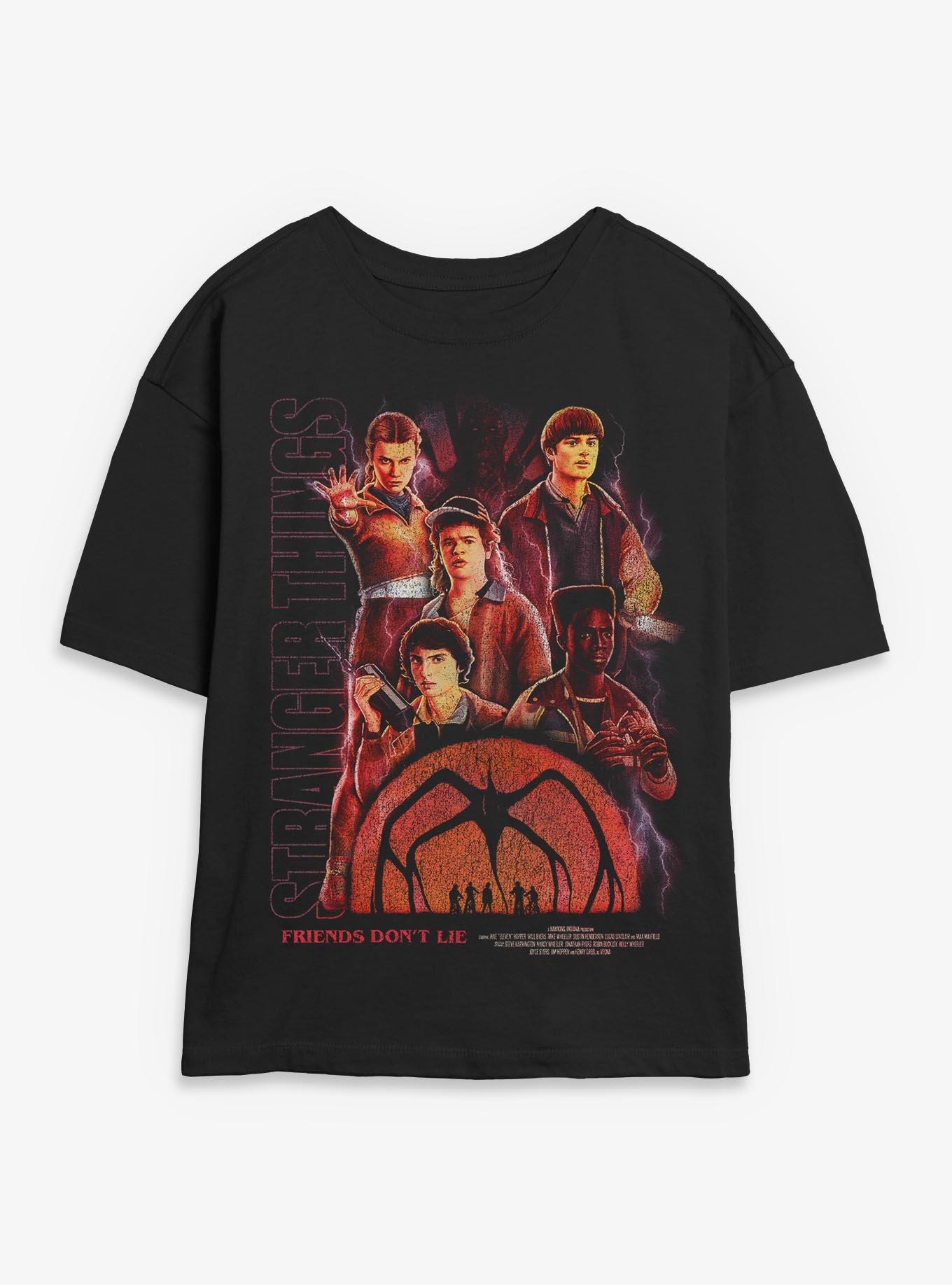 Stranger Things Friends Don't Lie Womens Skimmer T-Shirt BoxLunch Exclusive, , hi-res
