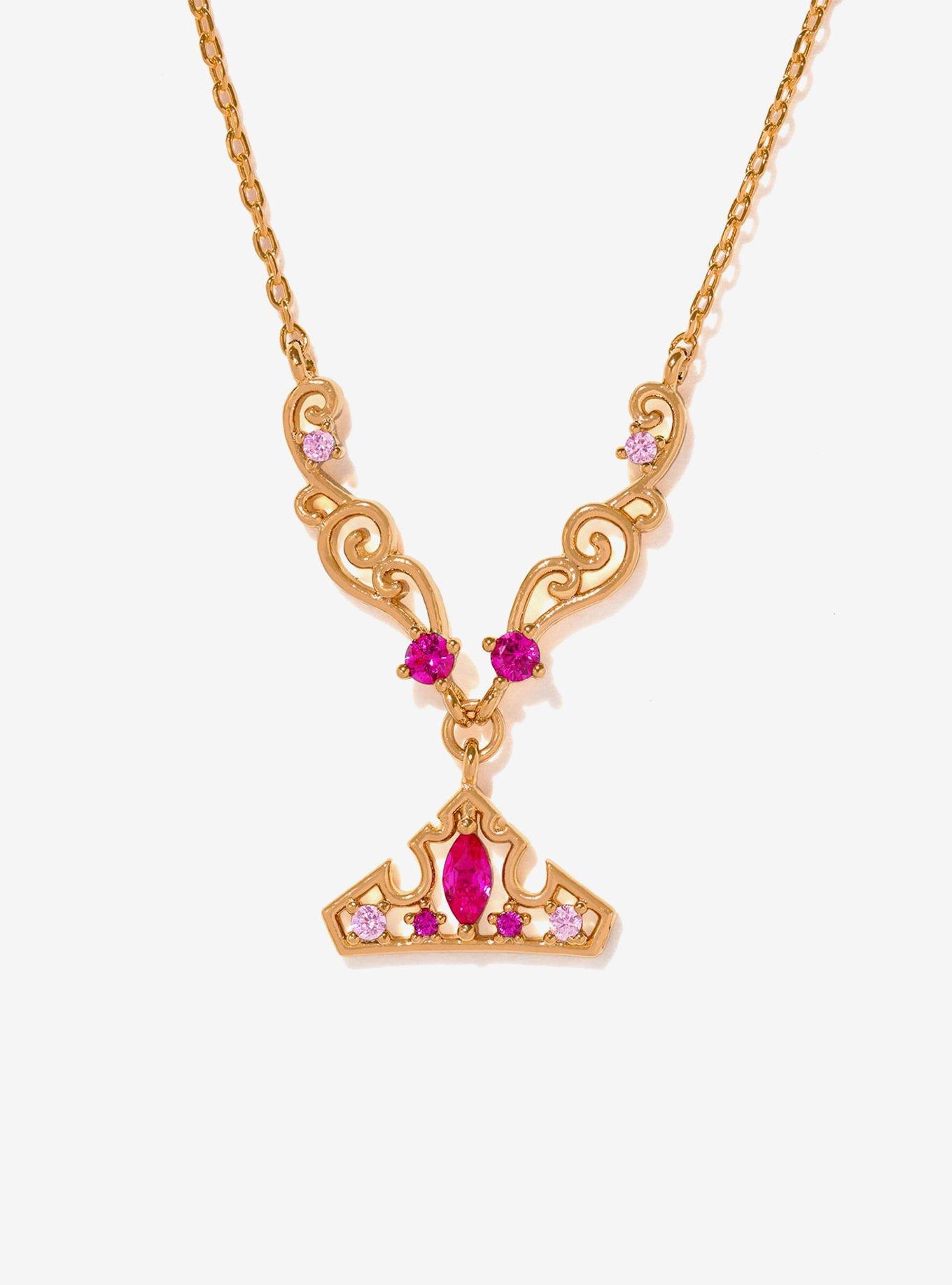 Disney X Girls Crew Sleeping Beauty Aurora Crown Necklace, , hi-res