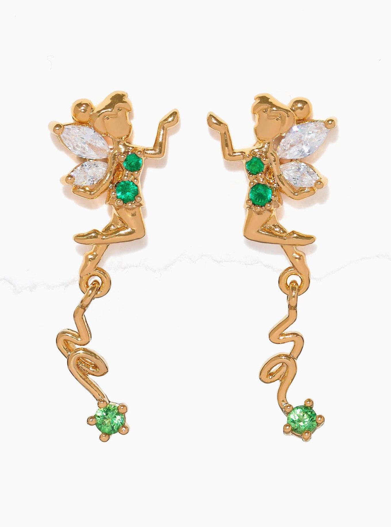 Disney X Girls Crew Peter Pan Tinker Bell Drop Earrings, , hi-res