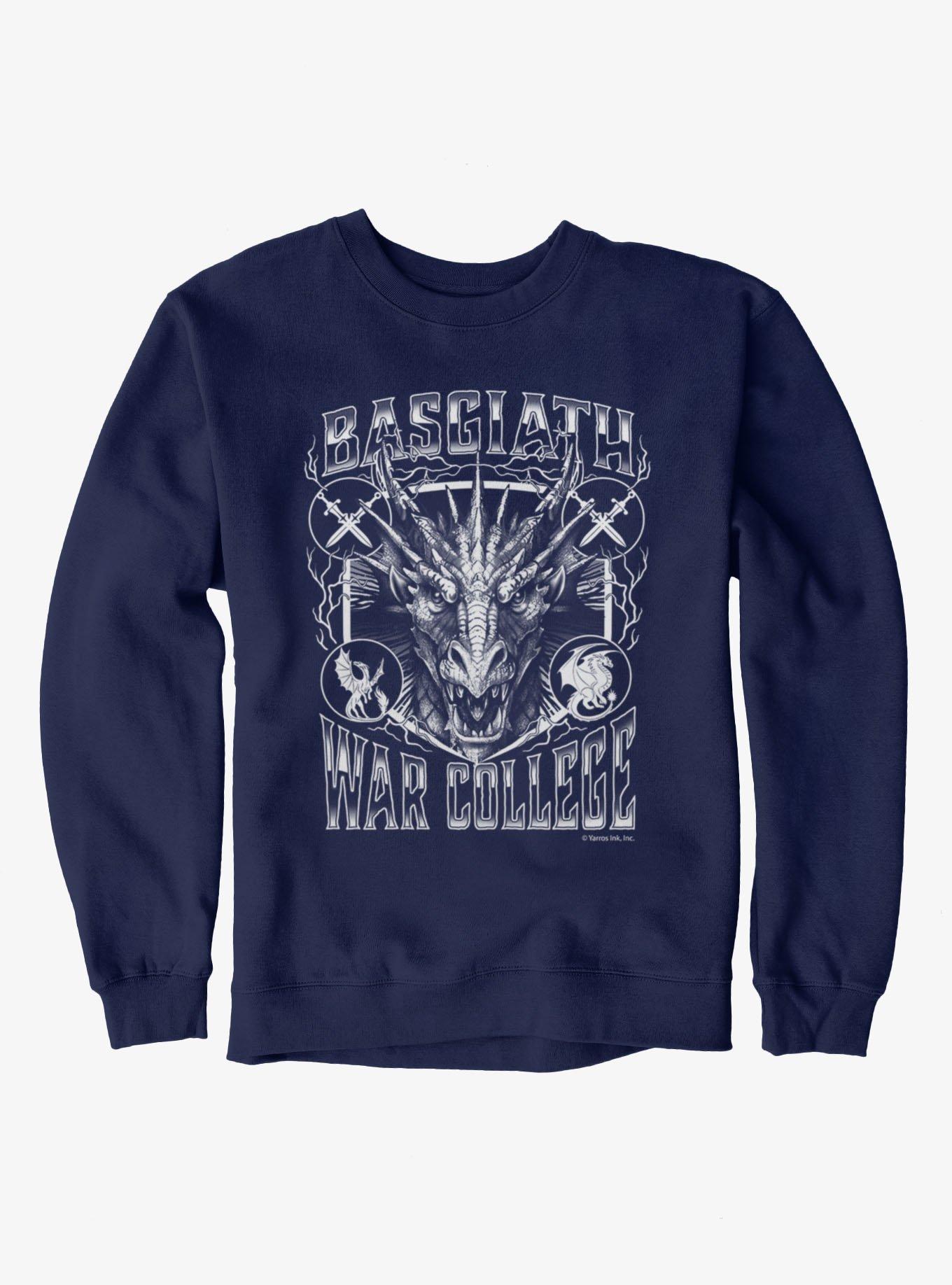Fourth Wing Basgiath War College Dragon Head Sweatshirt Hot Topic Exclusive, , hi-res
