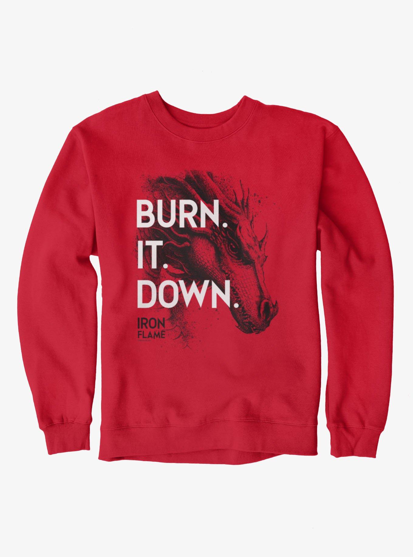 Iron Flame Dragon Burn It Down Sweatshirt Hot Topic Exclusive, , hi-res