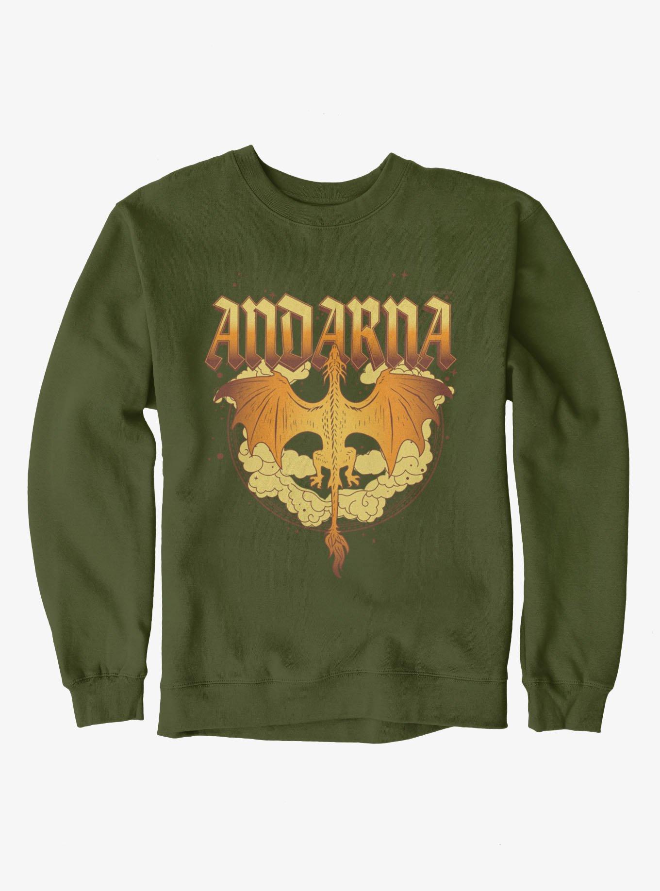 Fourth Wing Andarna Dragon Flight Sweatshirt Hot Topic Exclusive, , hi-res