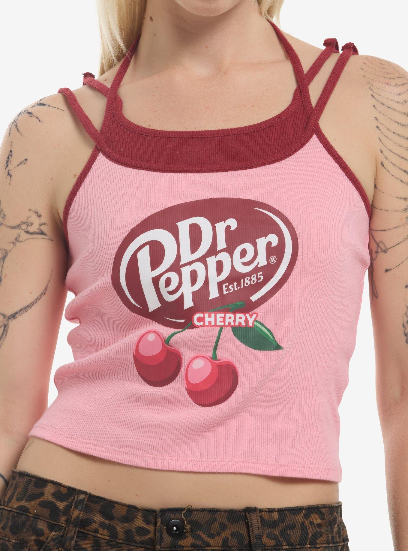 Dr Pepper Cherry Girls Halter Tank Top