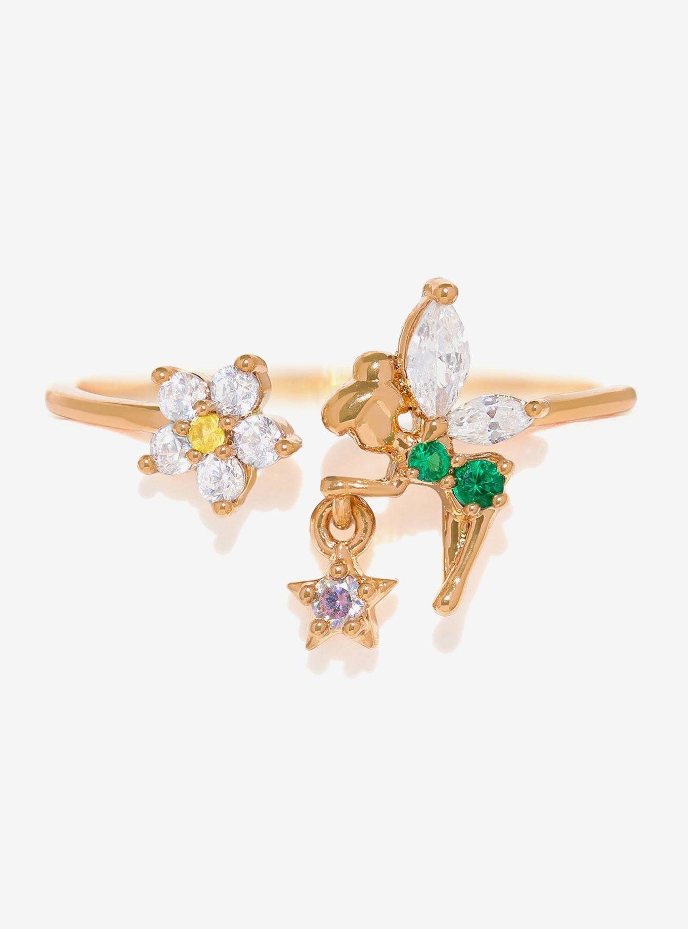 Disney X Girls Crew Peter Pan Tinker Bell Adjustable Ring, , hi-res