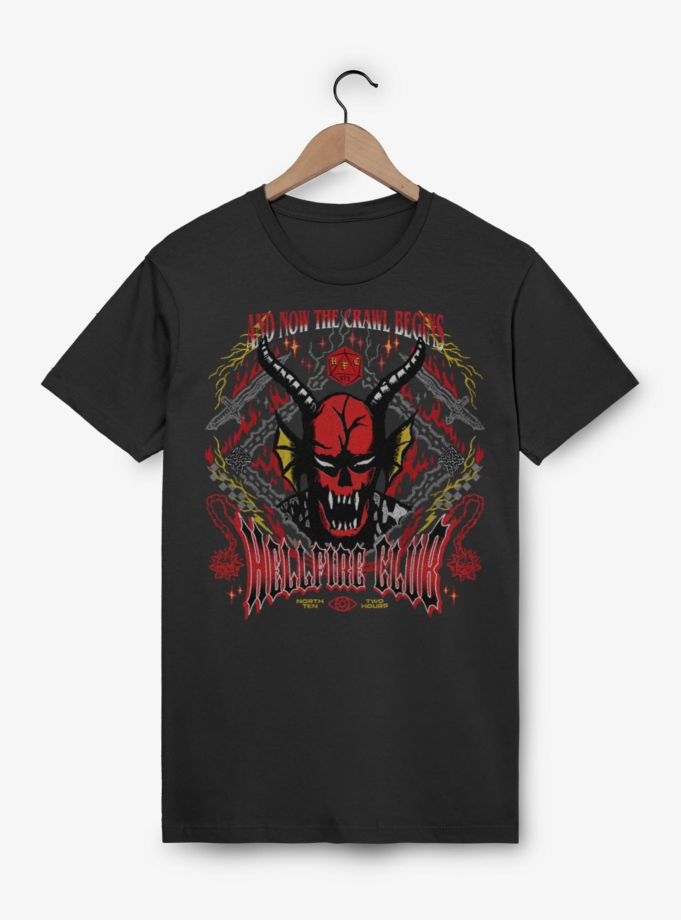 Stranger Things Hellfire Club Now The Crawl Begins T-Shirt BoxLunch Exclusive, , hi-res